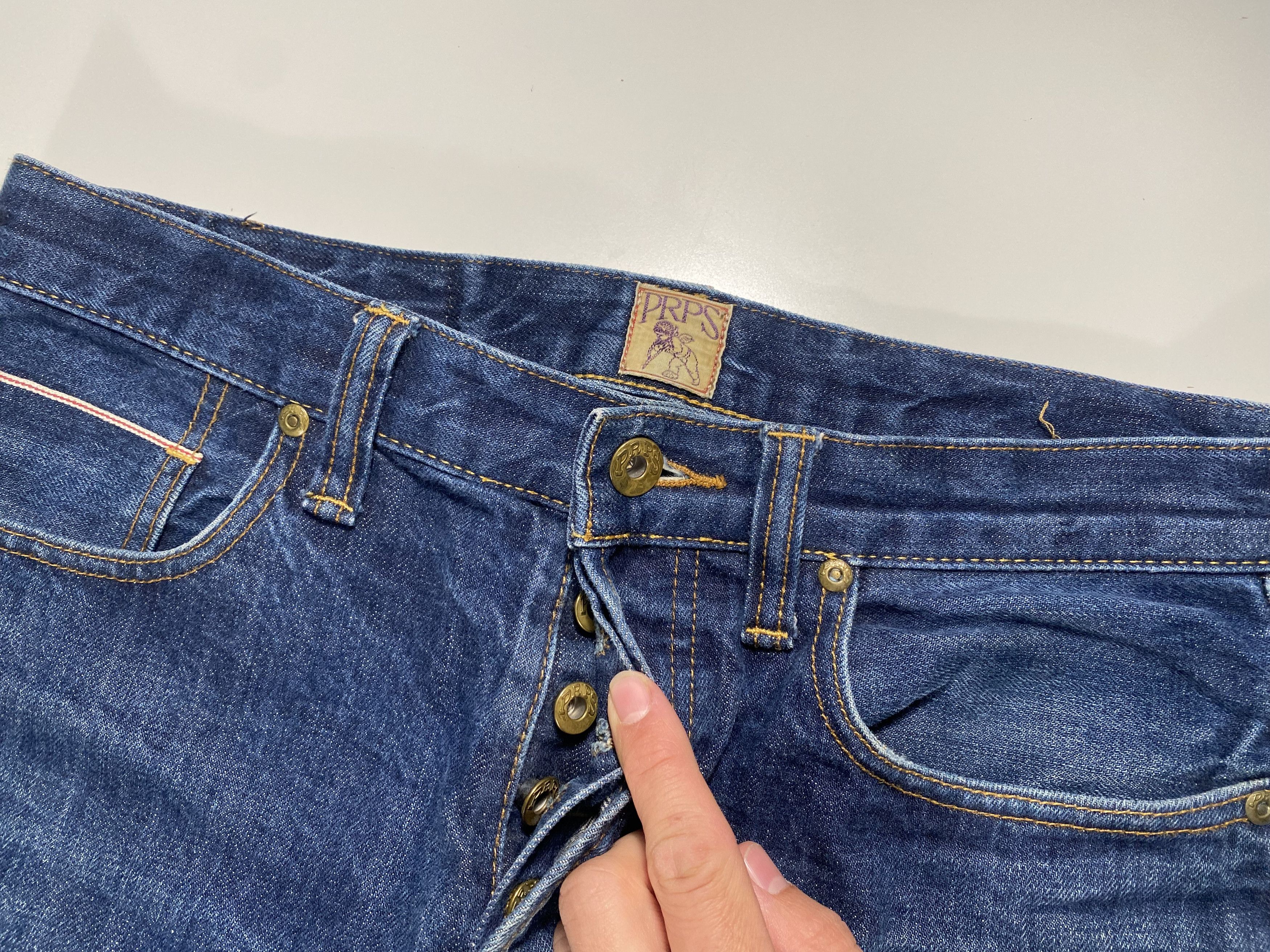 Prps PRPS Demon Cut Japanese Selvedge Jeans 31x28 Size US 31 - 3 Thumbnail