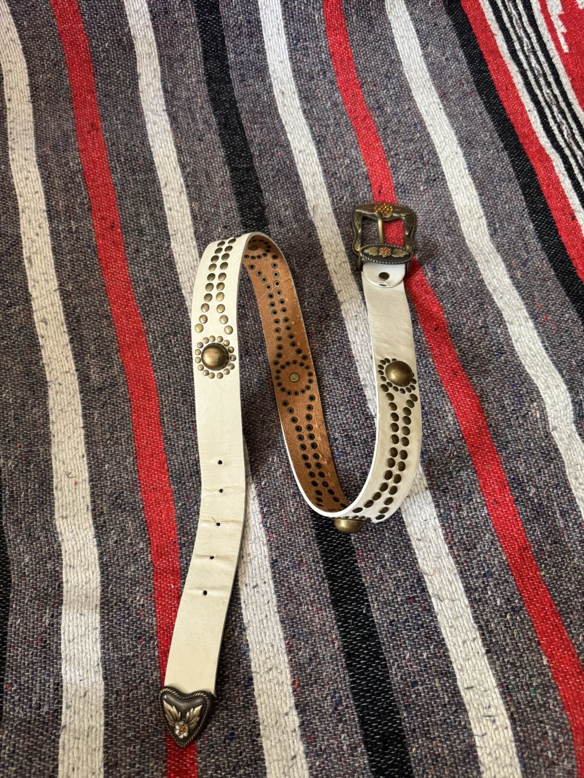 Cowboy Equipment Vintage Women’s Genuine Leather Western Studded Cowboy Belt Size ONE SIZE - 5 Thumbnail