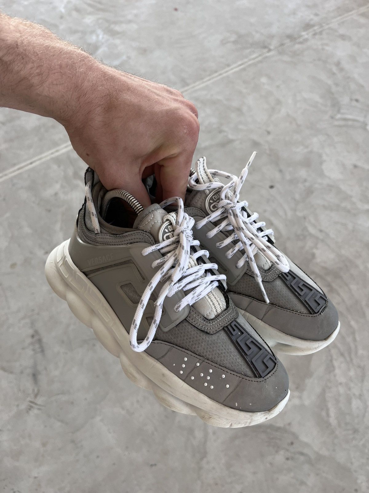 Versace Versace Chain Reaction Sneakers Baroque Medusa Logo Y2K Size US 5 / IT 35 - 1 Thumbnail