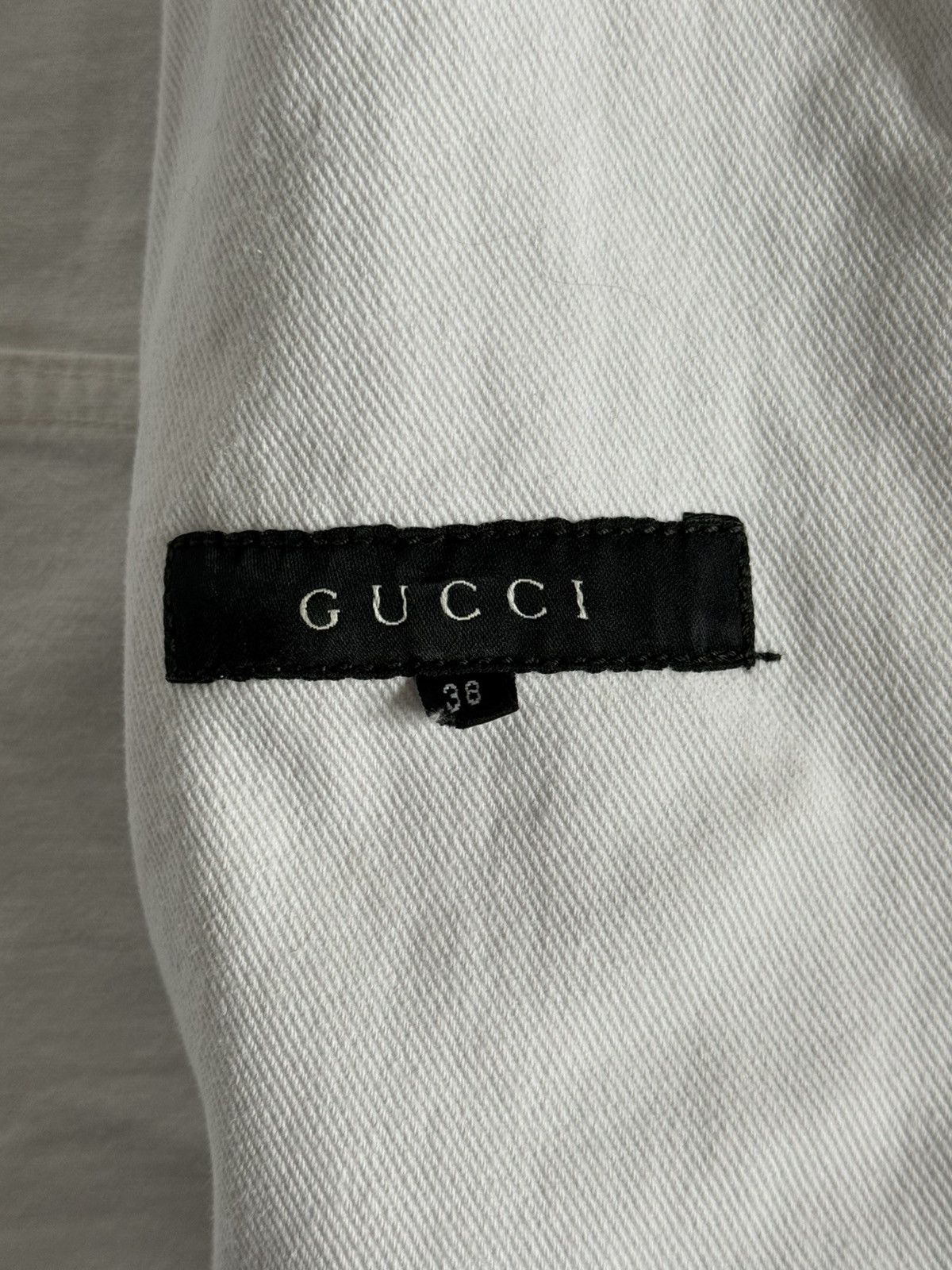 Gucci Rare 00s Gucci by Tom Ford White Denim Jacket Size S / US 4 / IT 40 - 3 Thumbnail