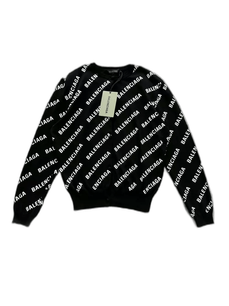 Balenciaga Balenciaga Black and White Knitted Cardigan Size XS / US 0-2 / IT 36-38 - 1 Thumbnail