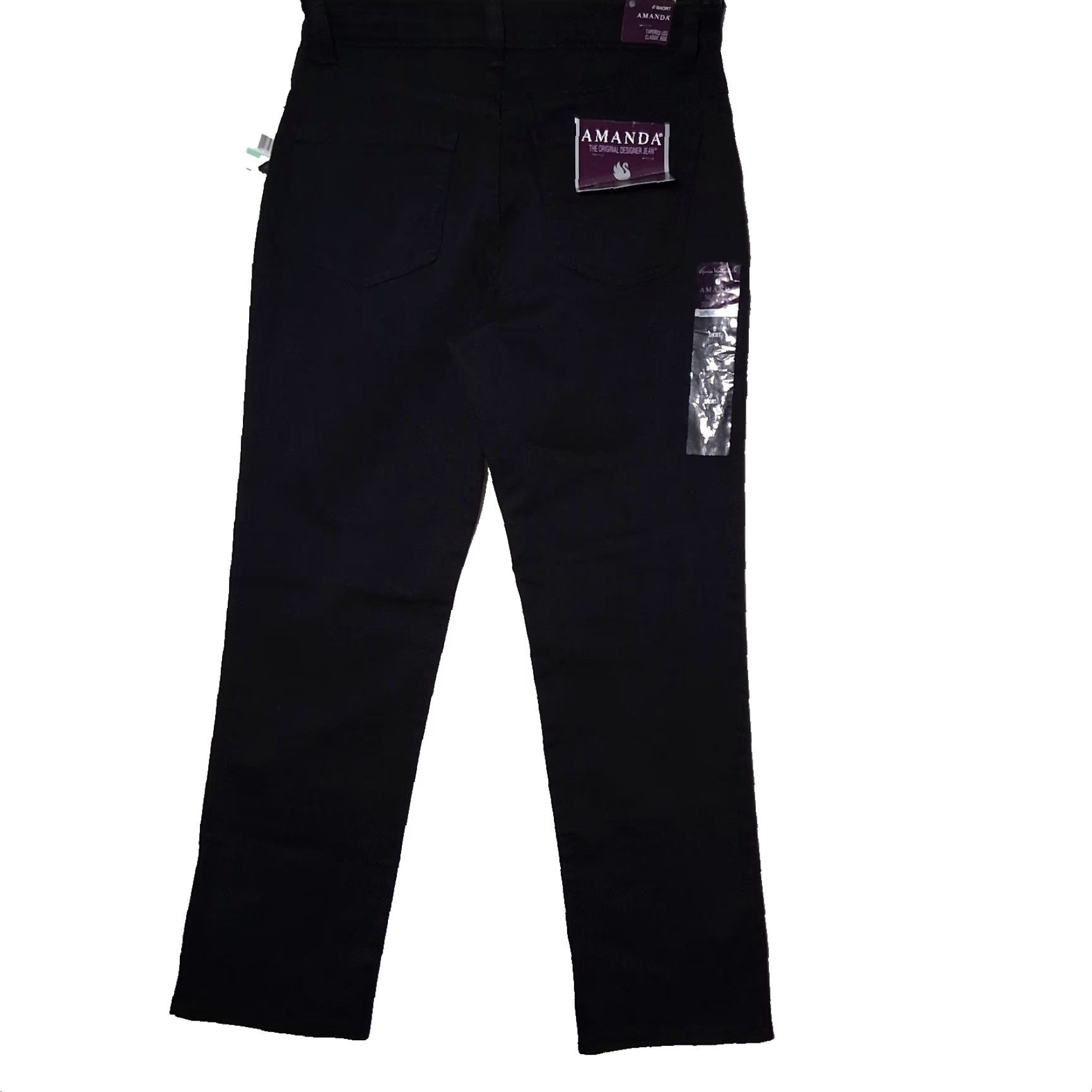 Gloria Vanderbilt VINTAGE Gloria Vanderbilt Amanda Jeans Short 8 Black Stretch Tapered Leg Womens Size 30" / US 8 / IT 44 - 2 Thumbnail