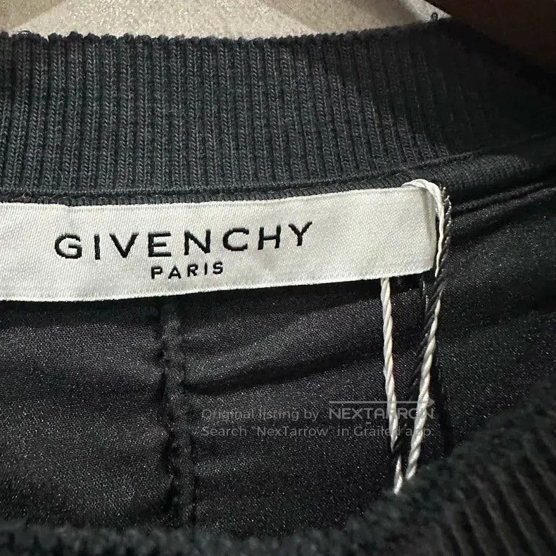 Givenchy Givenchy Black Distressed Round Neck Sweatshirt . Size US XS / EU 42 / 0 - 4 Thumbnail