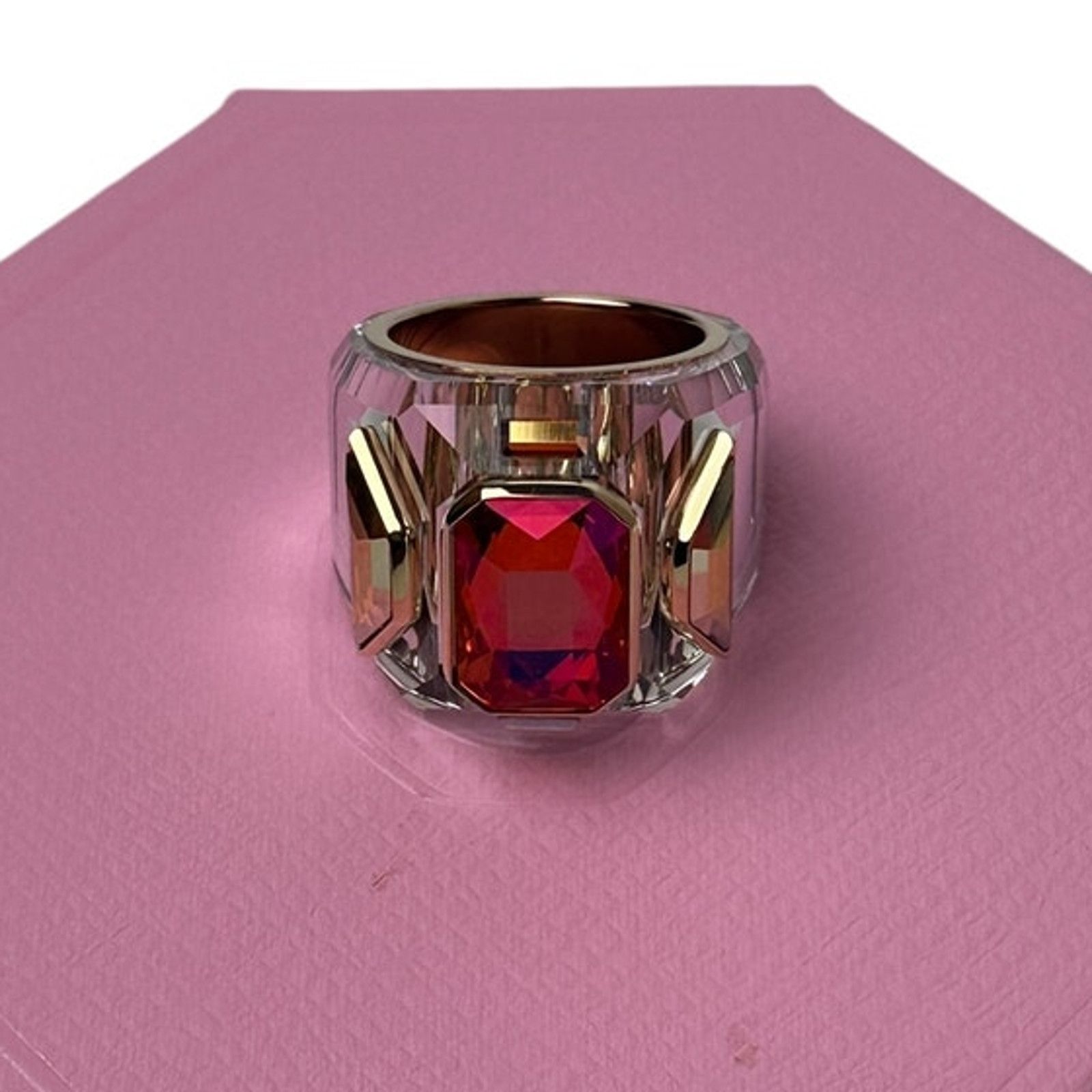 Swarovski Swarovski Chroma Cocktail Ring Pink and Gold 55 EUR - 7 USA Size ONE SIZE - 2 Thumbnail