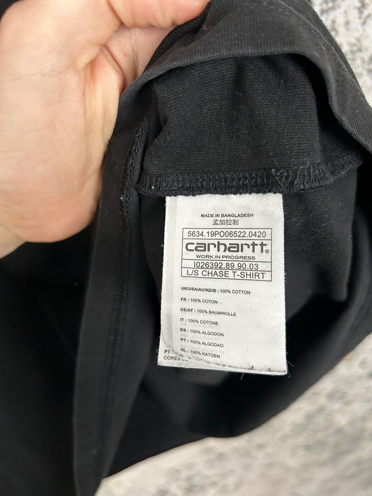 Carhartt Carhartt WIP Black Longsleeve Embroidered Logo Hype Skate Size US S / EU 44-46 / 1 - 5 Thumbnail