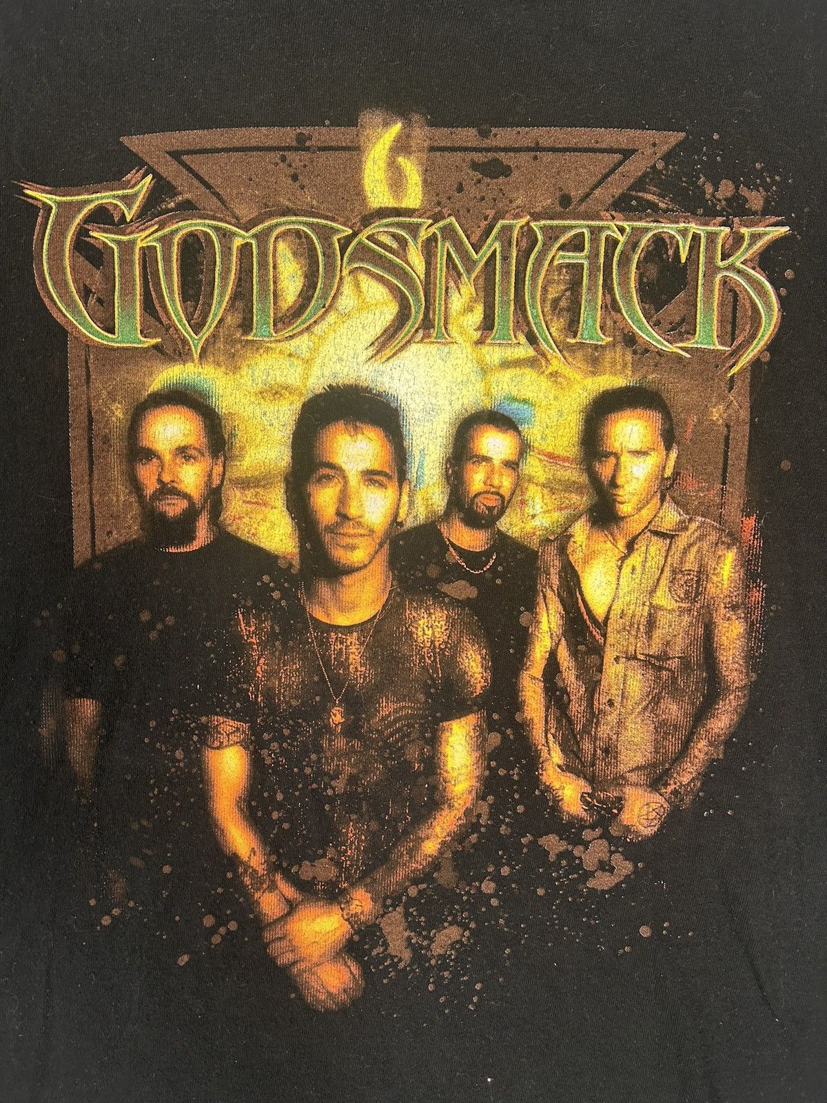 Band Tees × Vintage Crazy Vintage Y2K Essential Black Godsmack Band Tee Shirt Size US XL / EU 56 / 4 - 2 Thumbnail