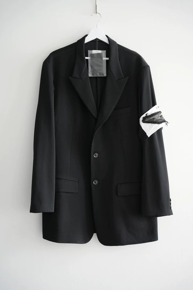 Yohji Yamamoto Yohji Yamamoto 20aw Wool suit with white armband-2505 Size US L / EU 52-54 / 3 - 1 Thumbnail