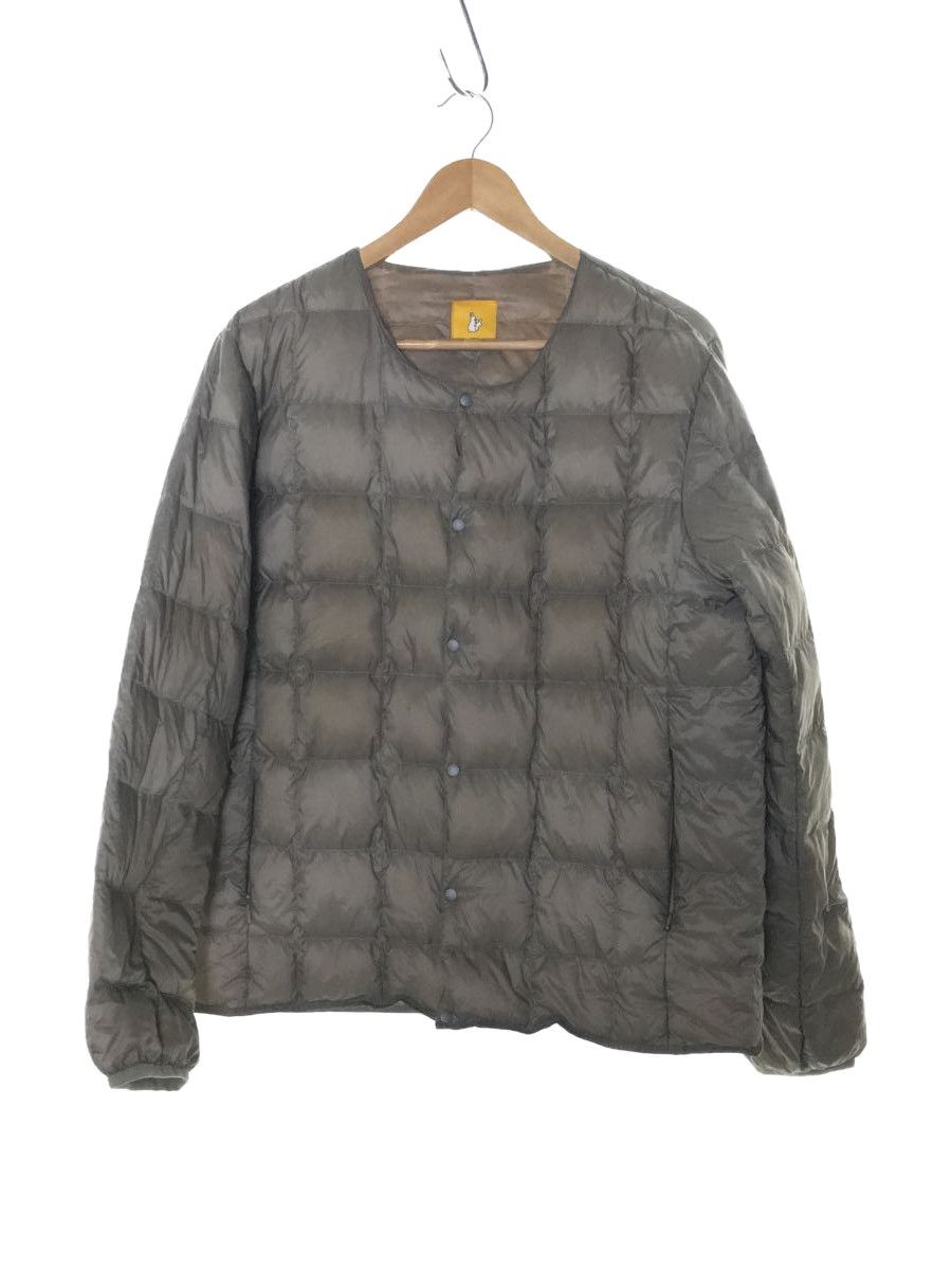 image of Fr2 Down Jacket Nylon Quilted Plain Button Up Beige, Men's (Size Large)