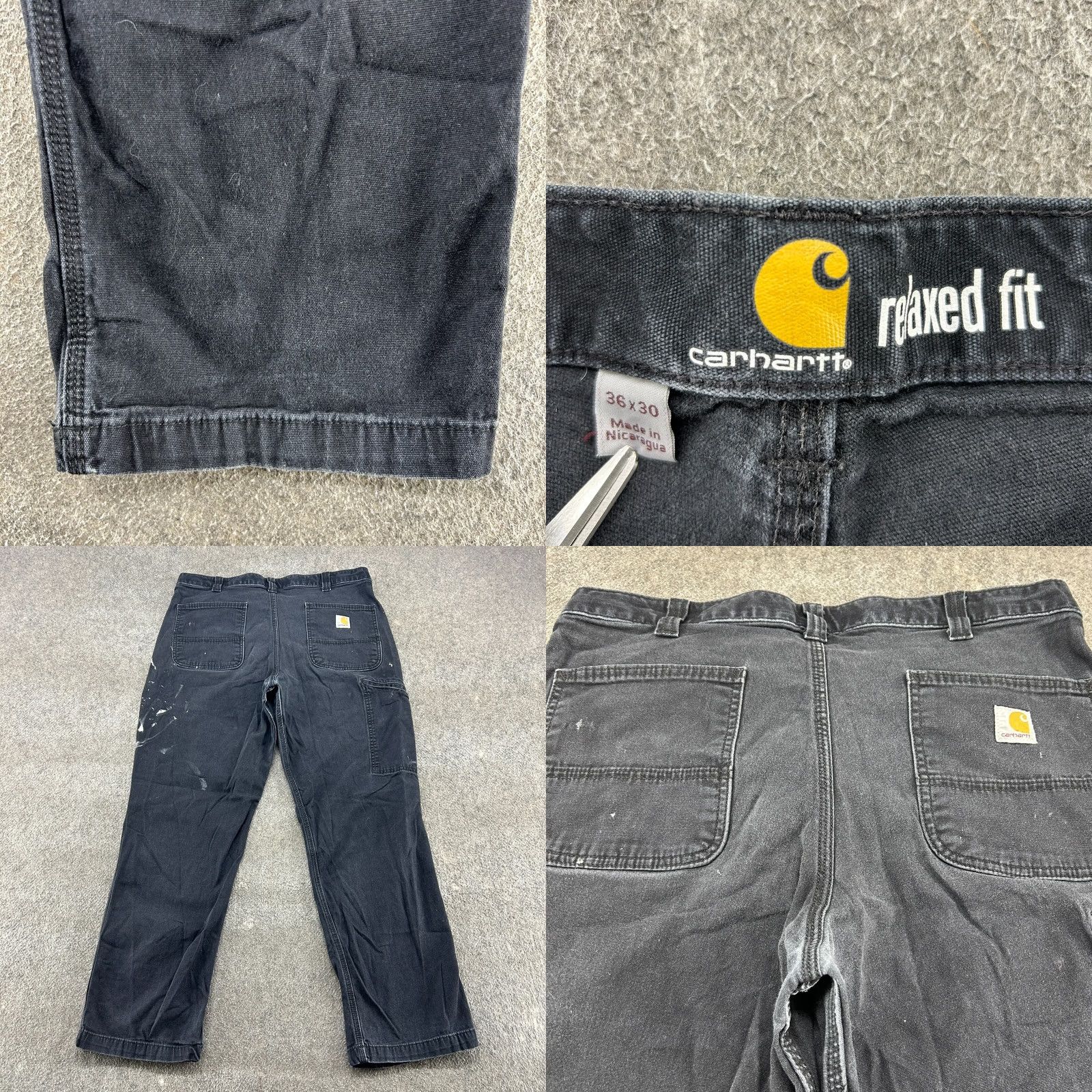 Carhartt VINTAGE Carhartt Pants Men 36x30 Black Carpenter Relaxed Fit Rugged Flex Heavy Canvas Size US 36 / EU 52 - 9 Thumbnail