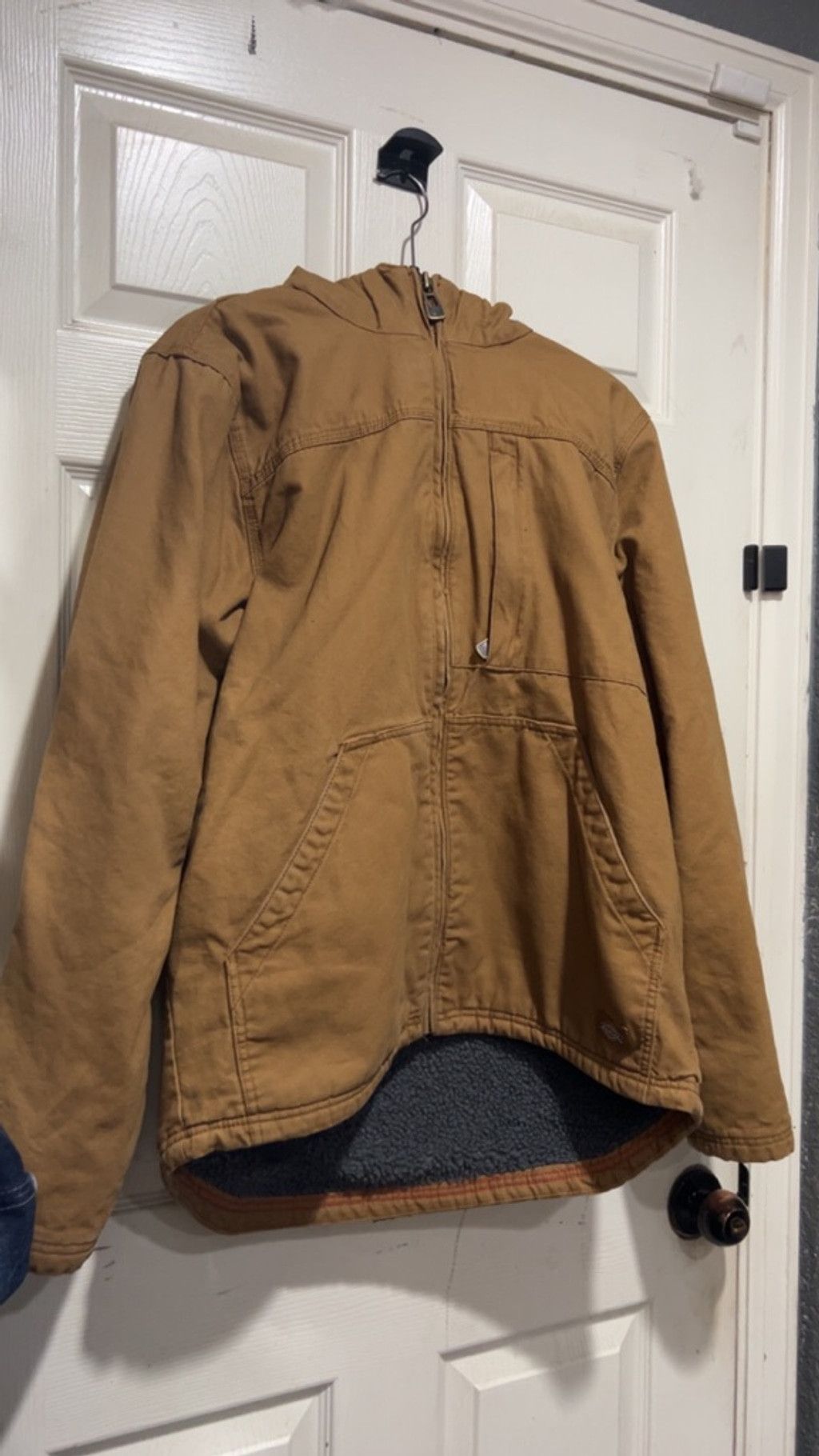 Dickies Men's Dickies Brown Hooded Work Jacket M with Gray Sherpa Li Size US M / EU 48-50 / 2 - 2 Thumbnail