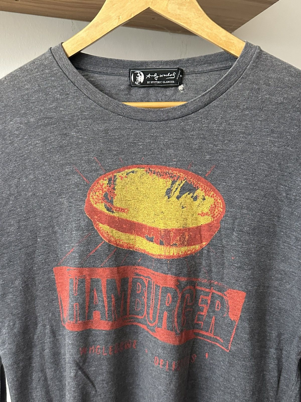 Andy Warhol × Hysteric Glamour Hysteric Glamour x Andy Warhol Hambuger Grey L/S Tee L Size US L / EU 52-54 / 3 - 2 Thumbnail