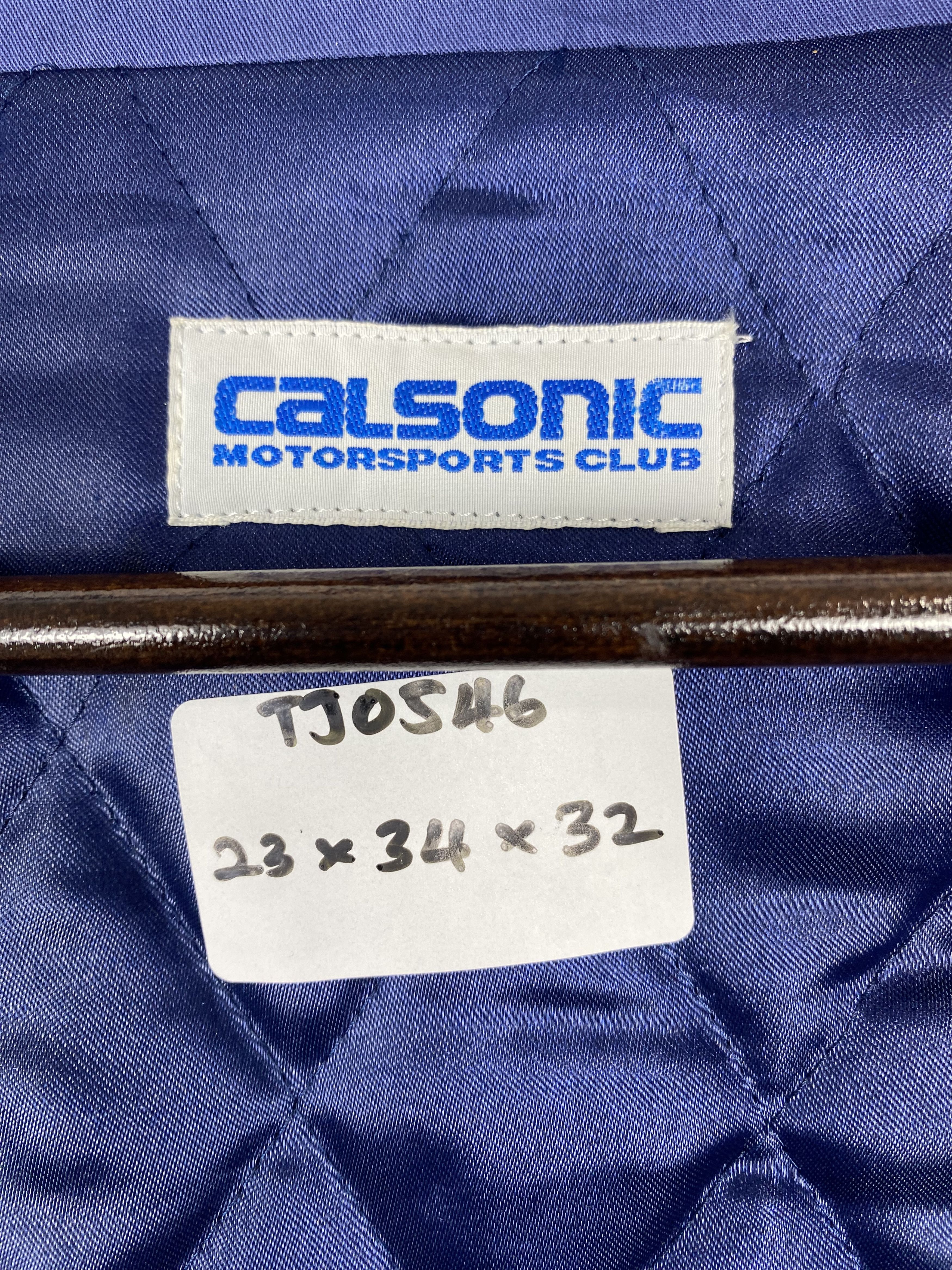 Japanese Brand Vintage Calsonic Racing Team Blue Workwear Jacket Size US L / EU 52-54 / 3 - 12 Thumbnail