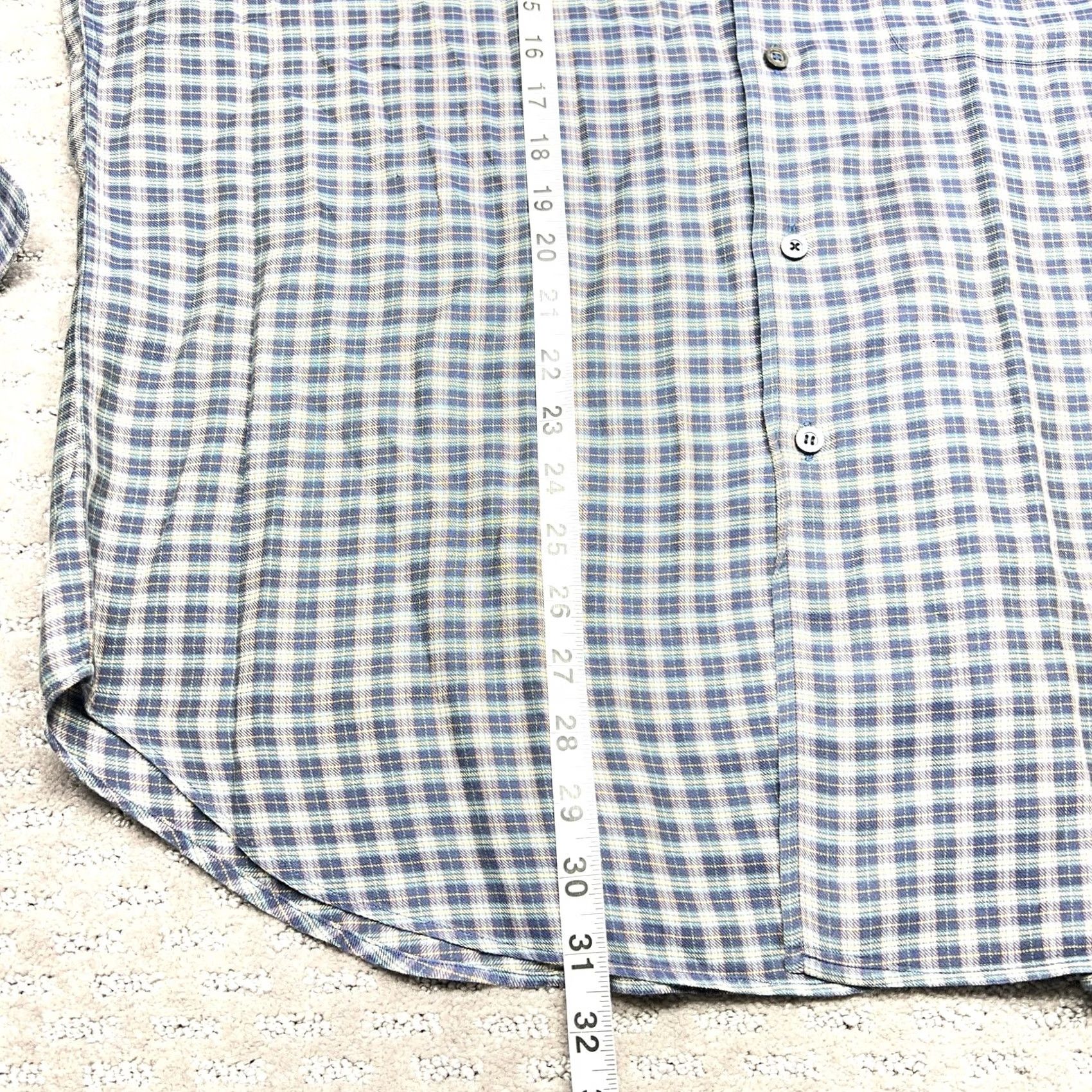 Brioni Brioni Shirt Cotton Plaid Button Up Long Sleeve Blue Made Italy Mens Medium Size US M / EU 48-50 / 2 - 6 Thumbnail