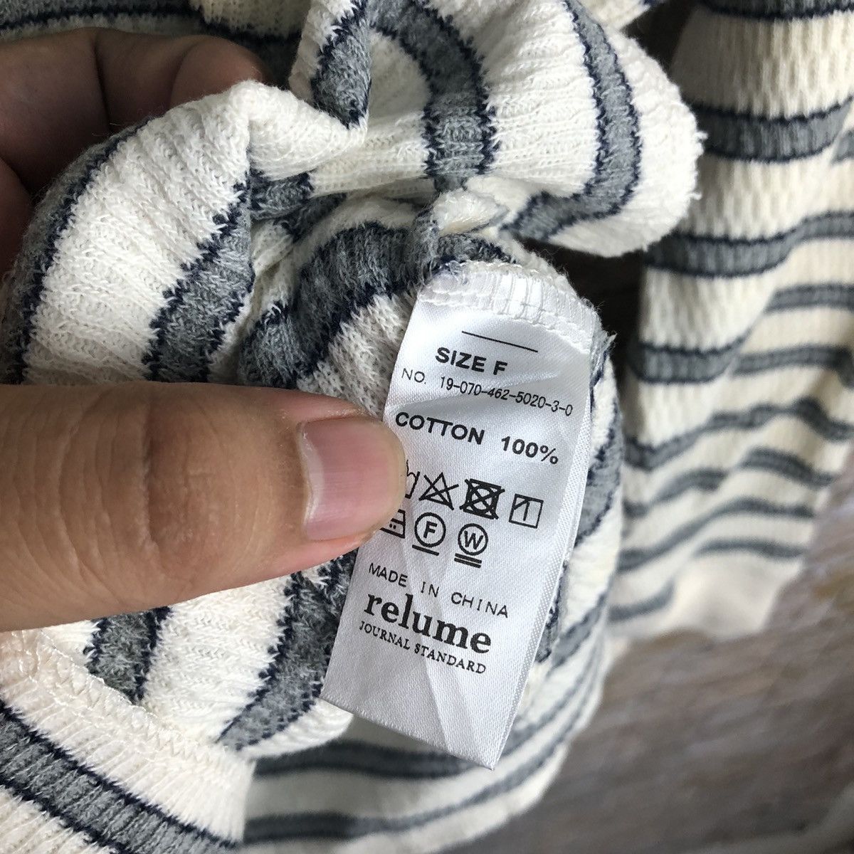 Homespun Knitwear × Japanese Brand × OVER THE STRiPES Relume black White Stripe Knitwear like kurt cobain #A931 Size US M / EU 48-50 / 2 - 11 Thumbnail