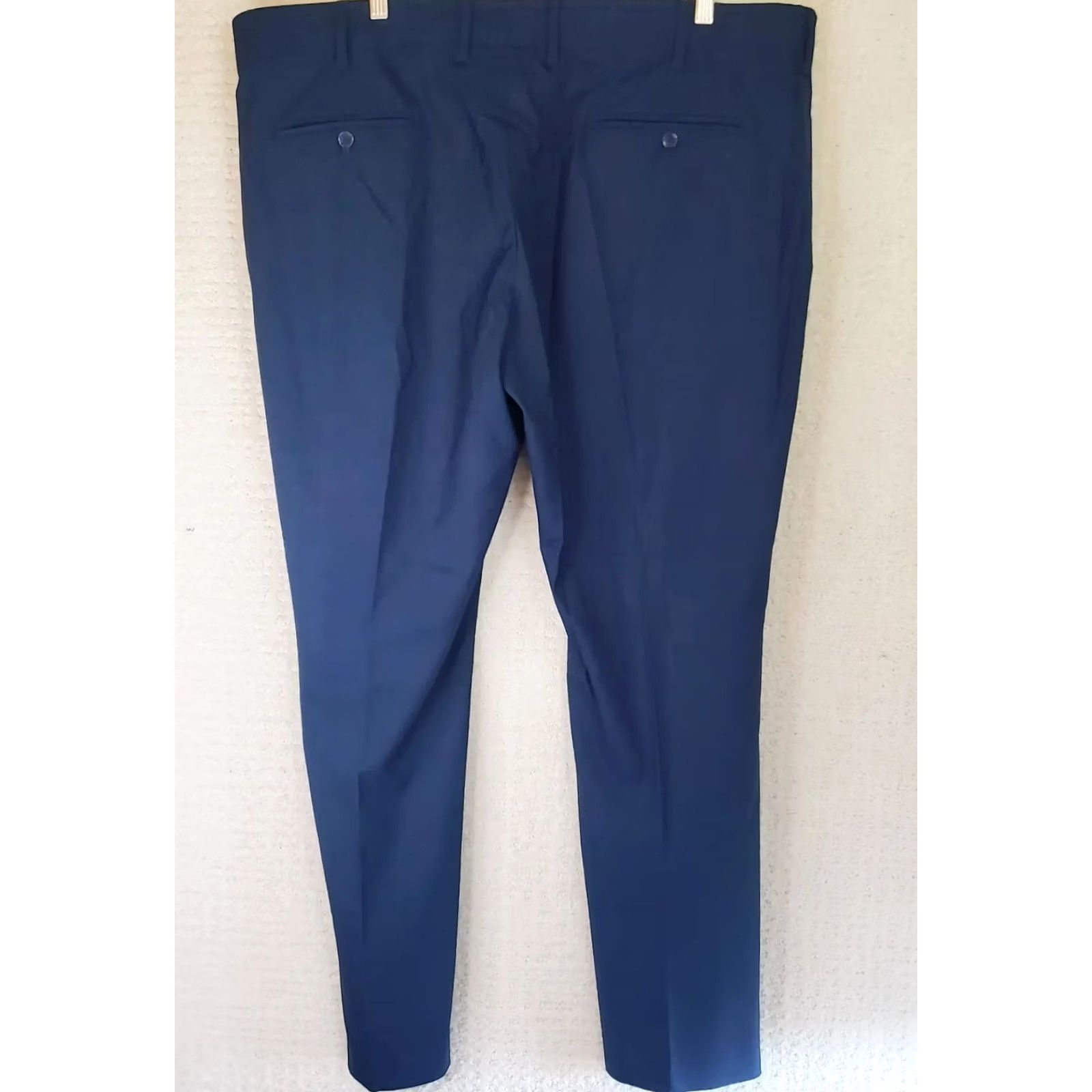 Vintage Kilburne & Finch Mens 44x32 Blue Stretch Flat Front Golf Casual Dress Pants Size US 44 / EU 60 - 6 Thumbnail