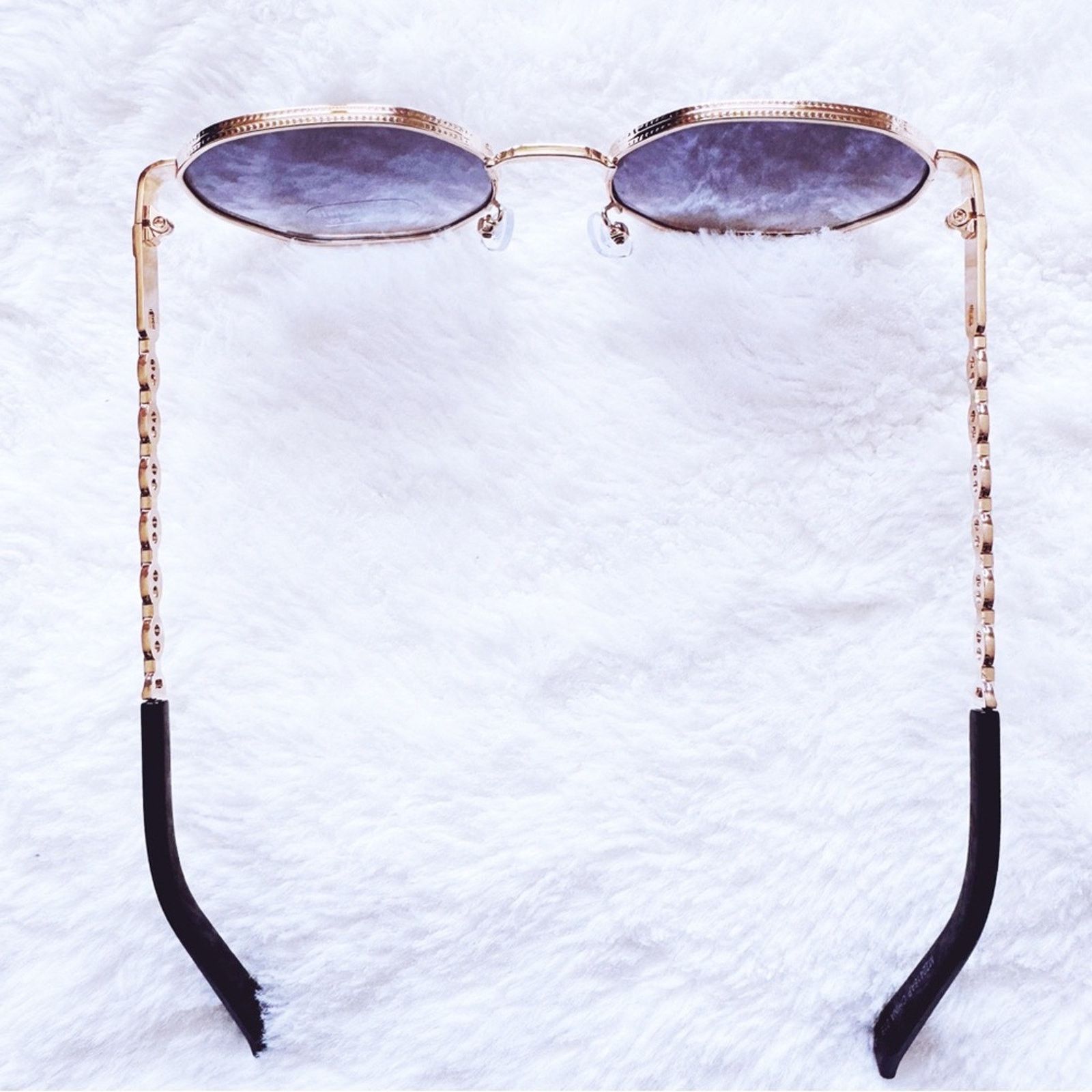 Other Phoebe Blue & Clear Geometric Sunglasses Size ONE SIZE - 7 Thumbnail