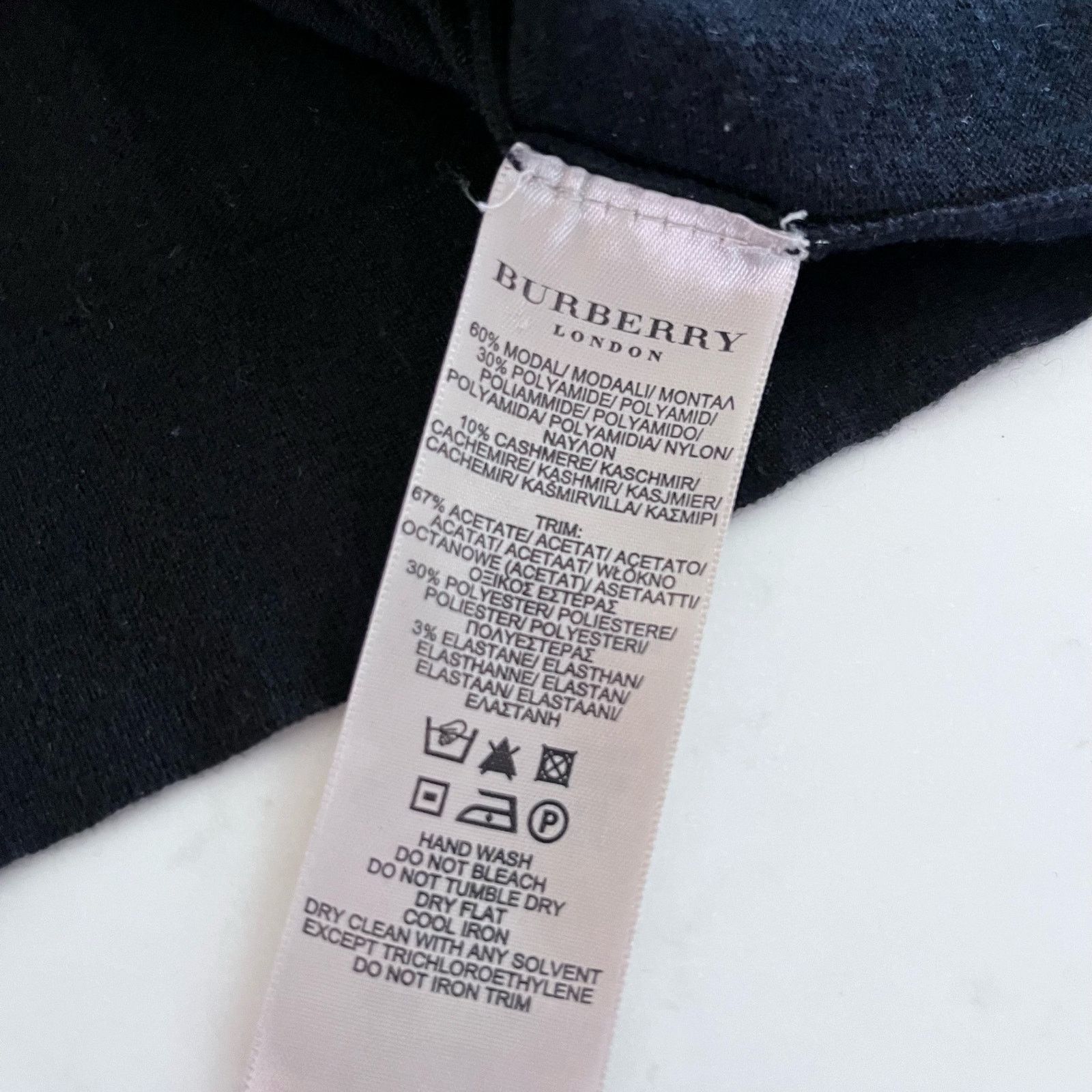 Burberry Burberry London Black Cashmere Satin Ruffle Collar Sweater Size S / US 4 / IT 40 - 9 Thumbnail