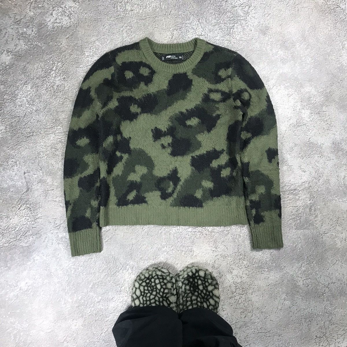If Six Was Nine Vintage Y2K ABSTRACT MOHAIR SWEATER Knitted Oversized 90s Size XS / US 0-2 / IT 36-38 - 1 Thumbnail