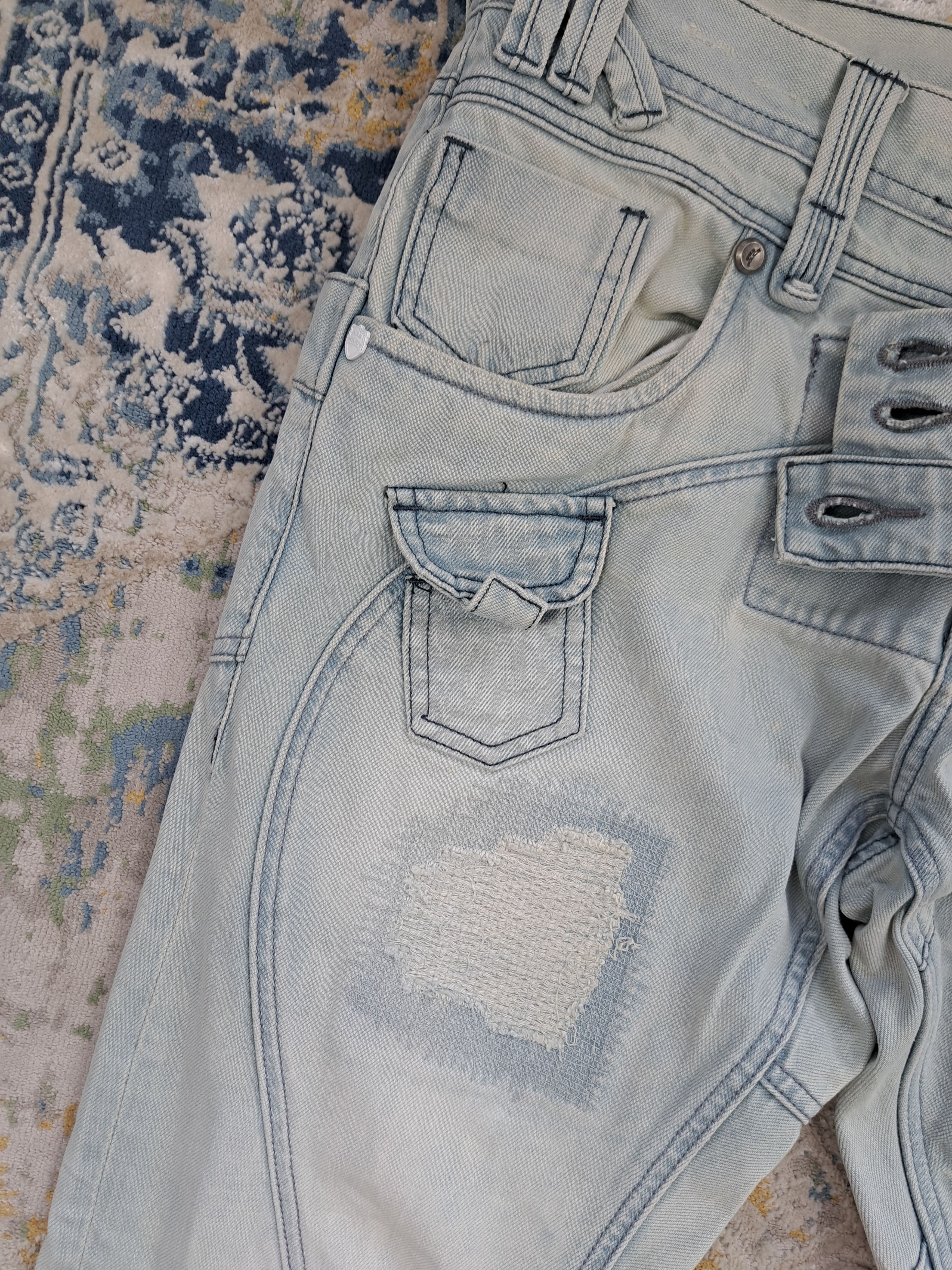 Japanese Brand 883 Police Japrag Vibe y2k Drip Bondage Denim Swag Drain Size US 32 / EU 48 - 5 Thumbnail