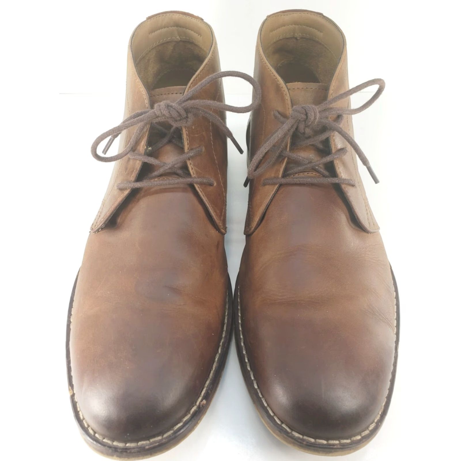 Vintage Aston Grey Boots Mens 10.5M Brown Leather Chukka Desert Boots Size US 11 / EU 44 - 3 Thumbnail