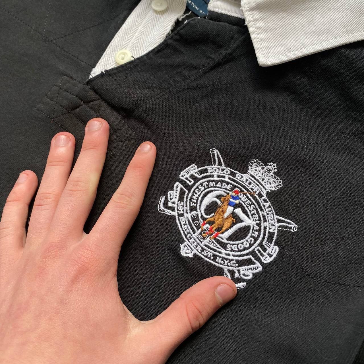 Polo Ralph Lauren × Streetwear × Vintage Rare faded polo Ralph Lauren rugby long sleeve Size US XL / EU 56 / 4 - 3 Thumbnail