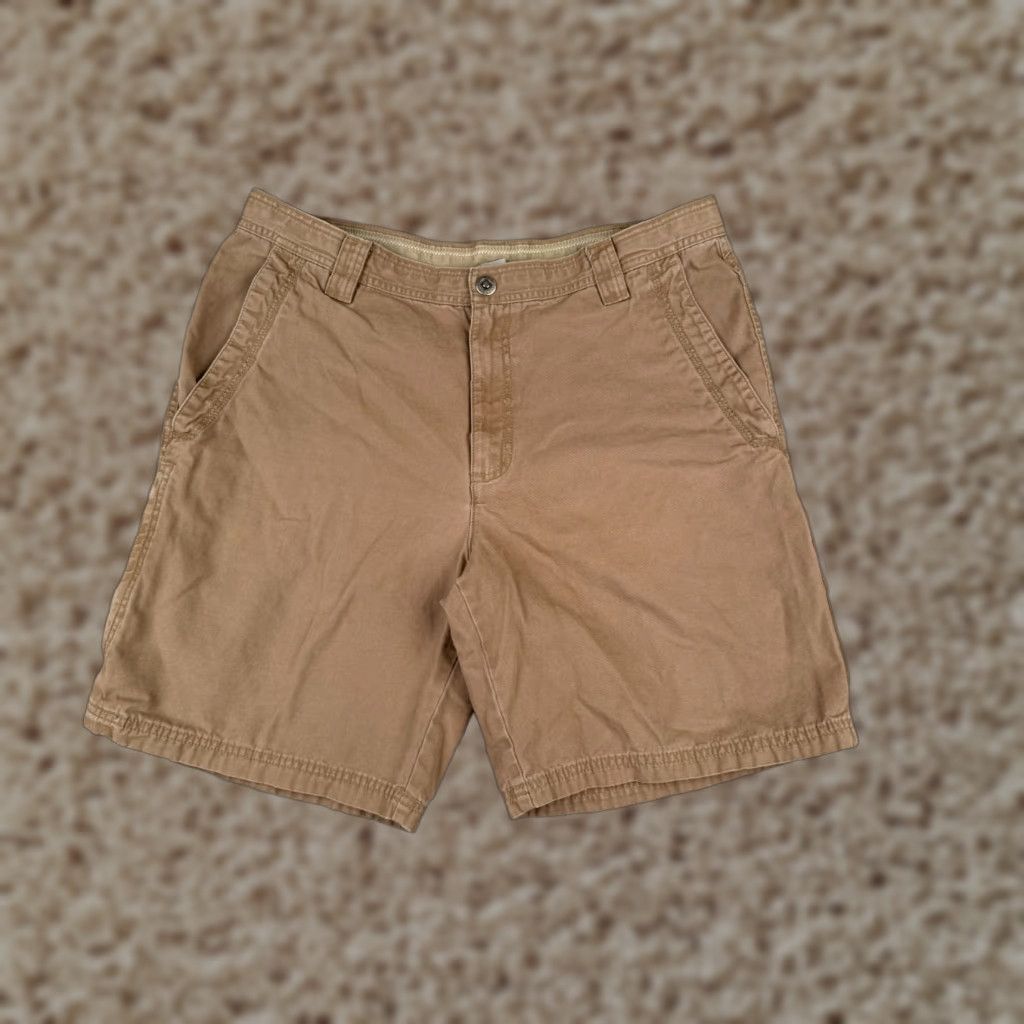 Vintage Columbia Men Shorts Cargo 36 Brown 100% Cotton Duck Fabric 9" Hike Camp Fishing Pockets Zip Cargo Pocket Regular Mens Size US 36 / EU 52 - 1 Thumbnail