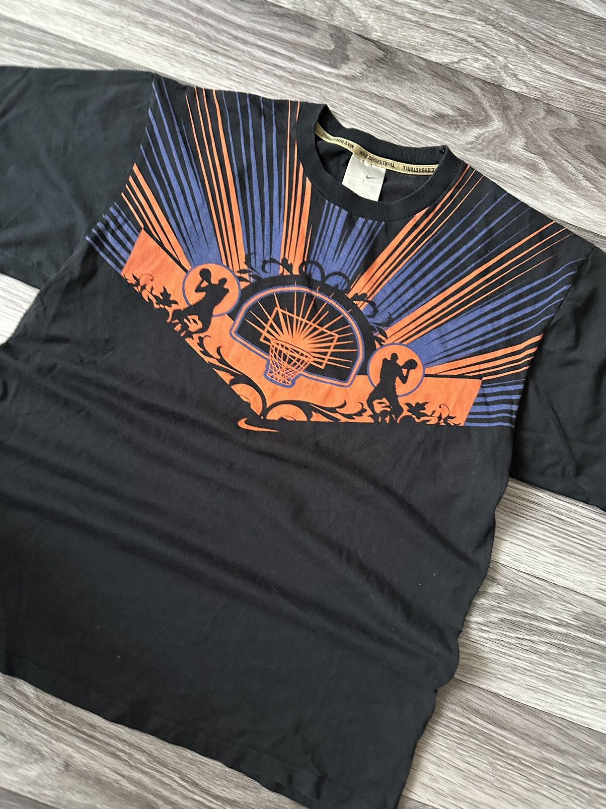 NBA × Nike × Vintage Nike Vintage Crazy Basketball Big Logo T shirt One Game hype Size US L / EU 52-54 / 3 - 2 Thumbnail