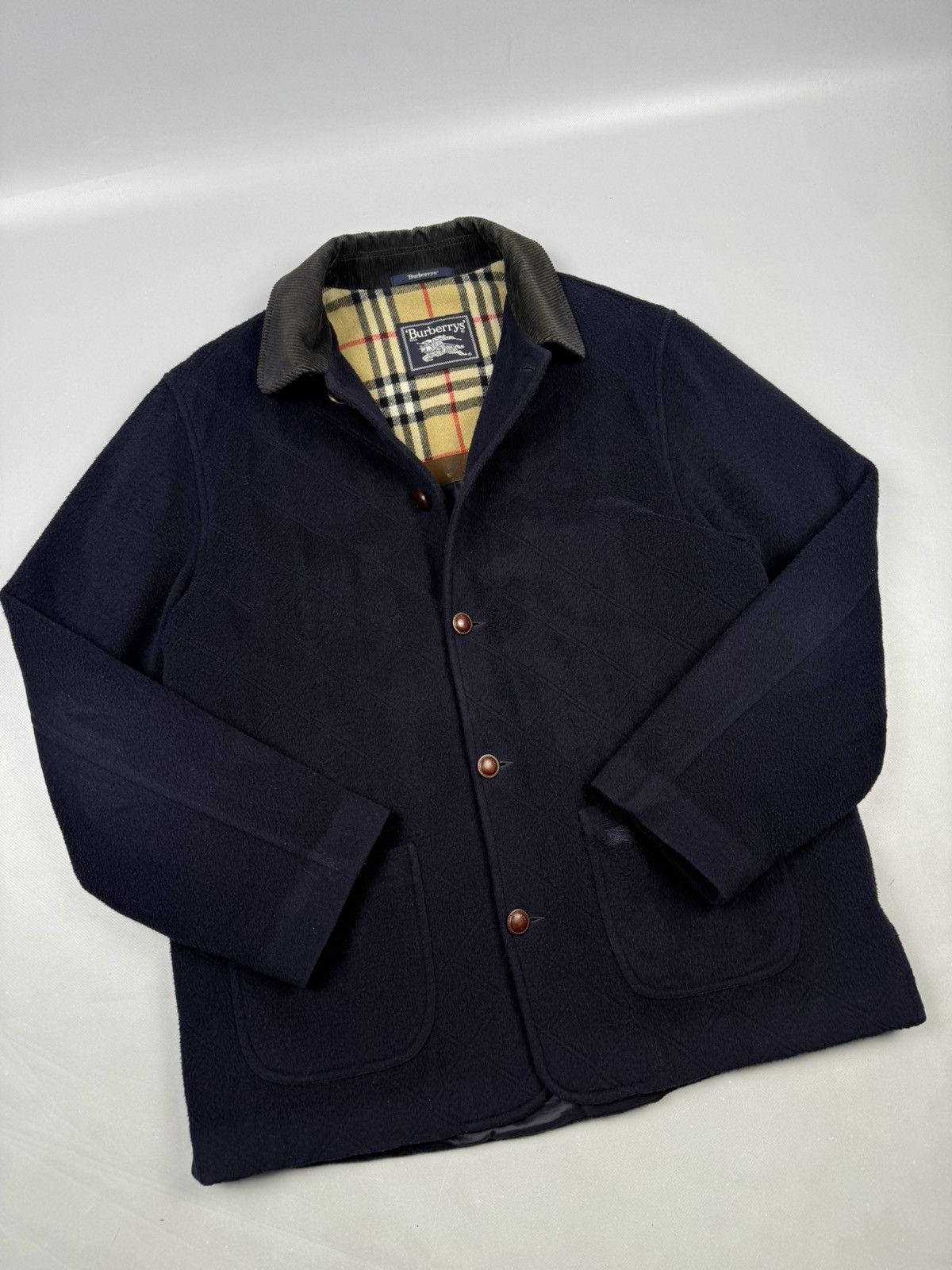 Burberry Vintage Burberry Quilted Wool Jacket – Nova Check Lining Size US L / EU 52-54 / 3 - 3 Thumbnail
