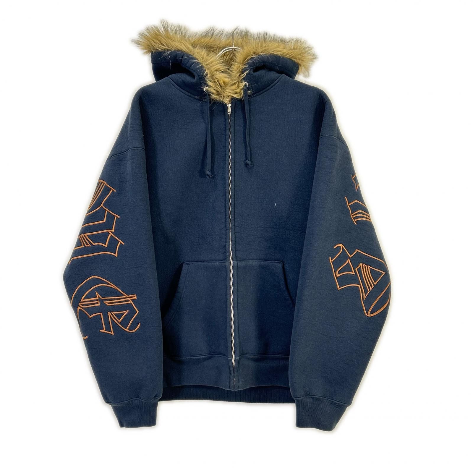 Supreme Supreme SALEM Zip Up Hooded Sweatshirt Navy Size XXL | Grailed