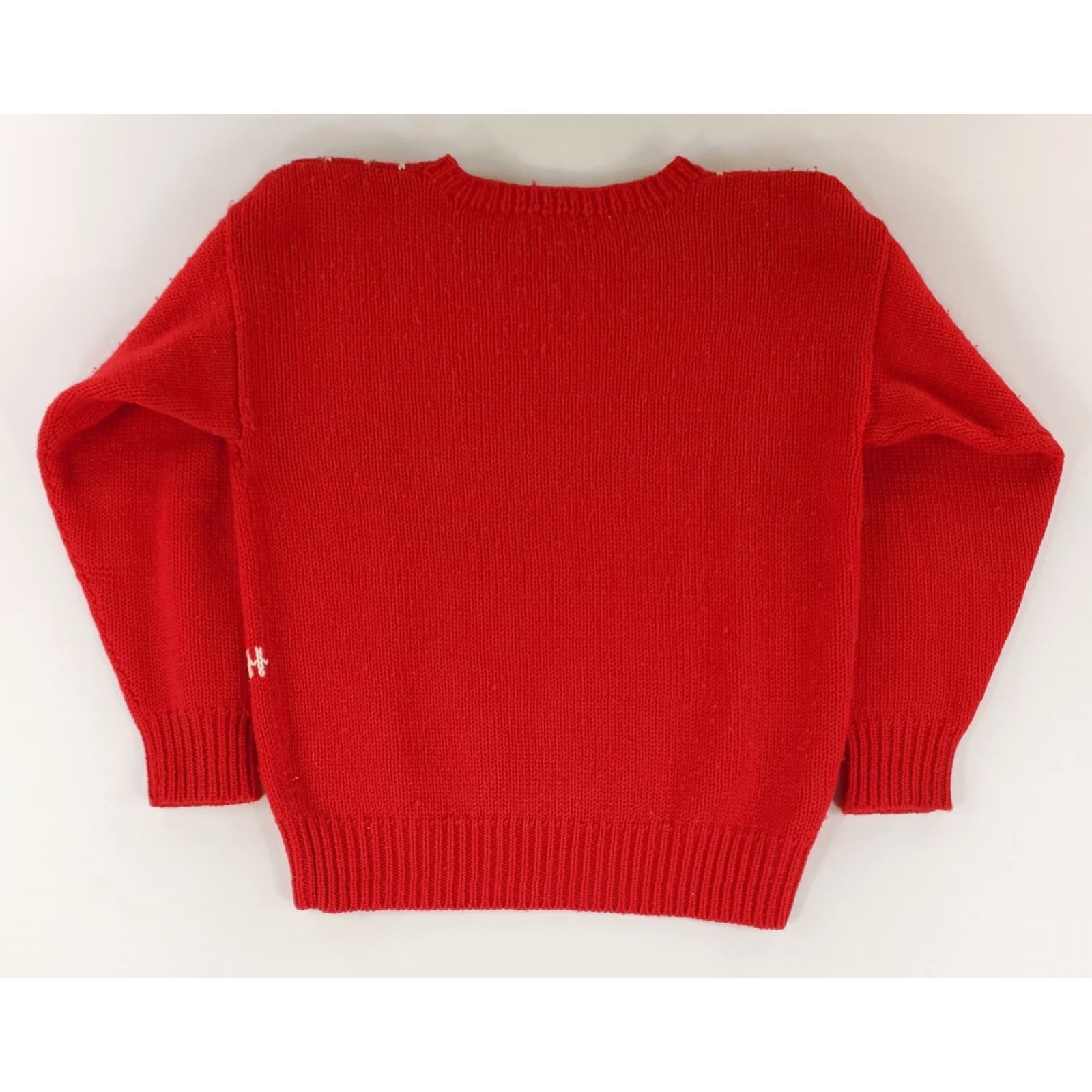 Vintage VINTAGE Deans of Scotland Sweater Pullover 100% Wool Red Mens M Patterned Houses Trees Size US M / EU 48-50 / 2 - 5 Thumbnail