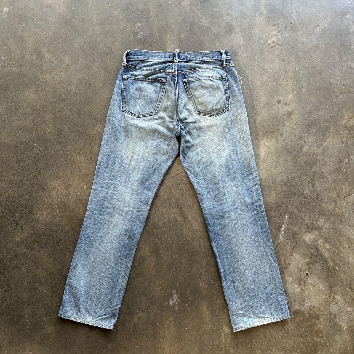 Japanese Brand Vintage Japanese Distressed Faded Denim Jean Pant W32 Size US 32 / EU 48 - 9 Thumbnail