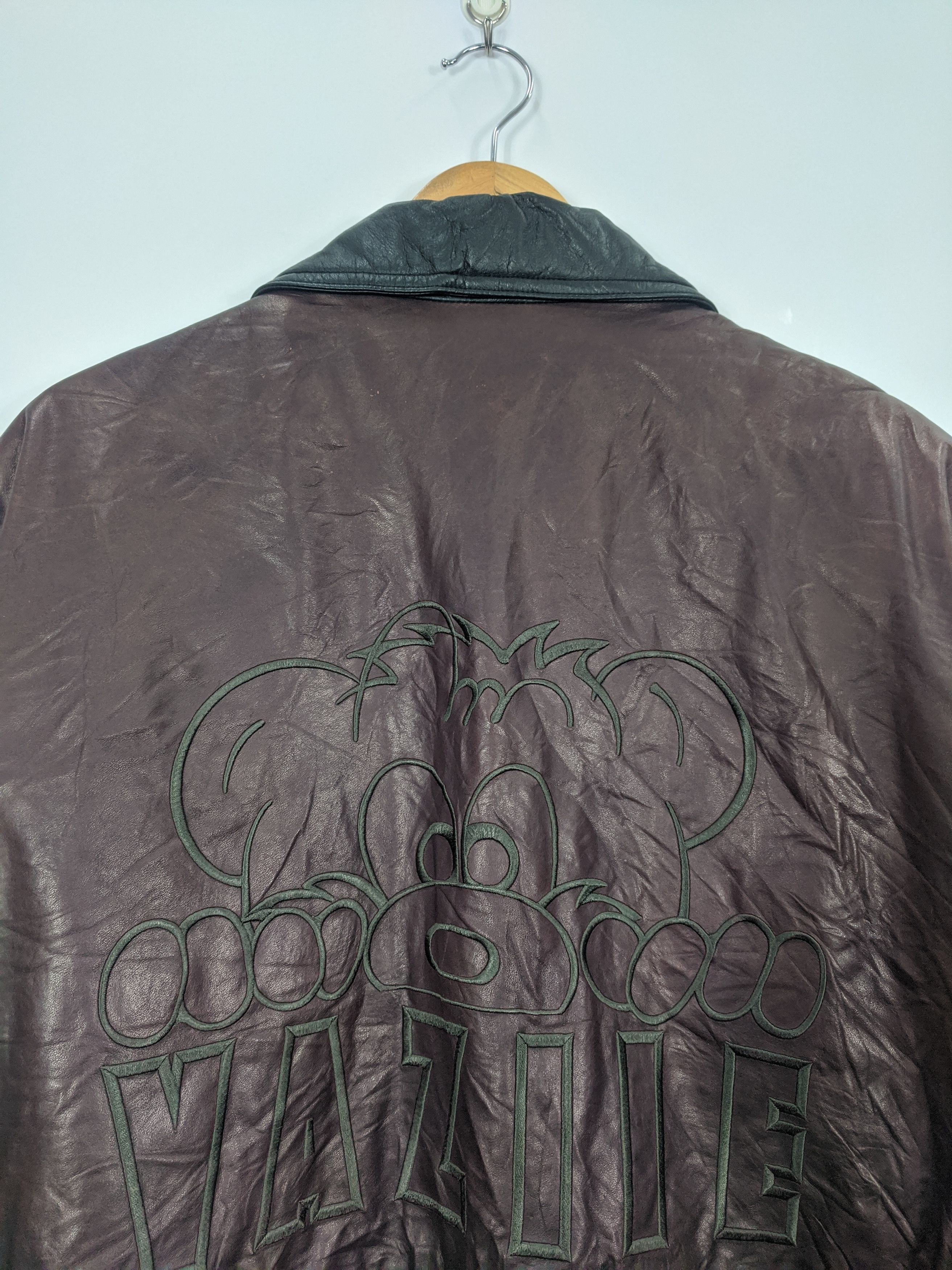 Genuine Leather × Japanese Brand × Vintage Vintage 90s Varsity Jacket Full Leather Jacket J0345 Size US M / EU 48-50 / 2 - 6 Thumbnail