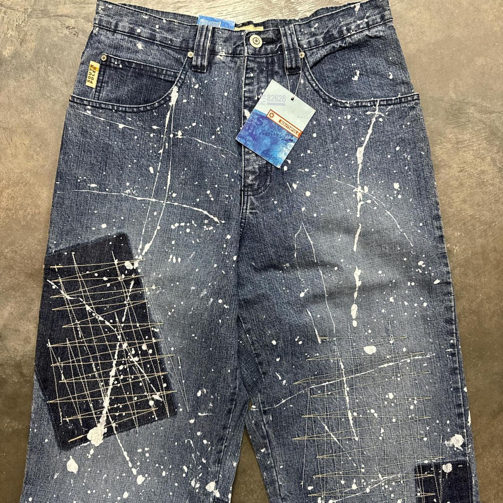 Southpole × Vintage Vintage Deadstock Y2K Southpole Paint Splatter Denim Jeans Size US 32 / EU 48 - 2 Thumbnail
