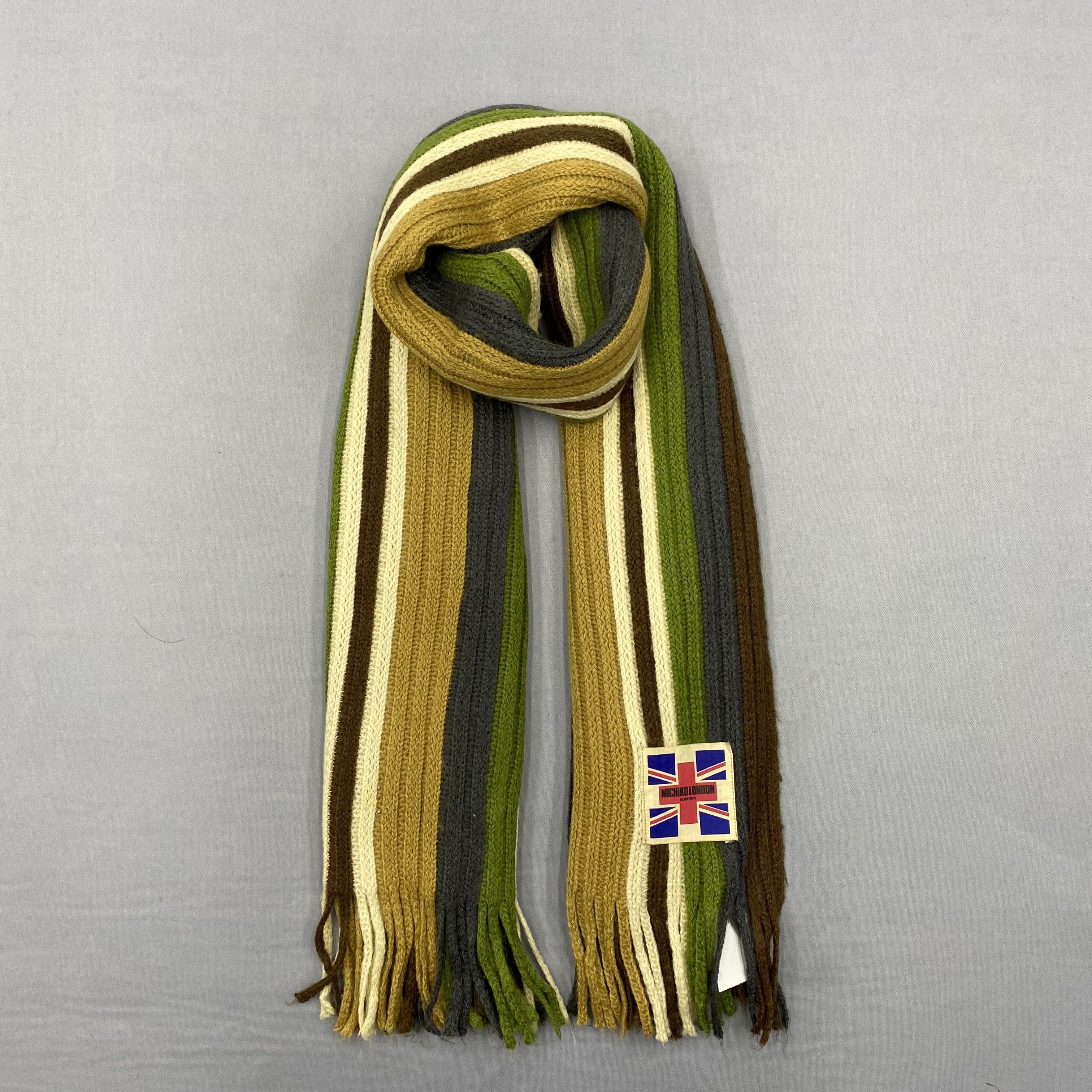 Michiko Koshino London Vintage Michiko London Koshino Scarf Knitted Wool Scarves Size ONE SIZE - 1 Thumbnail