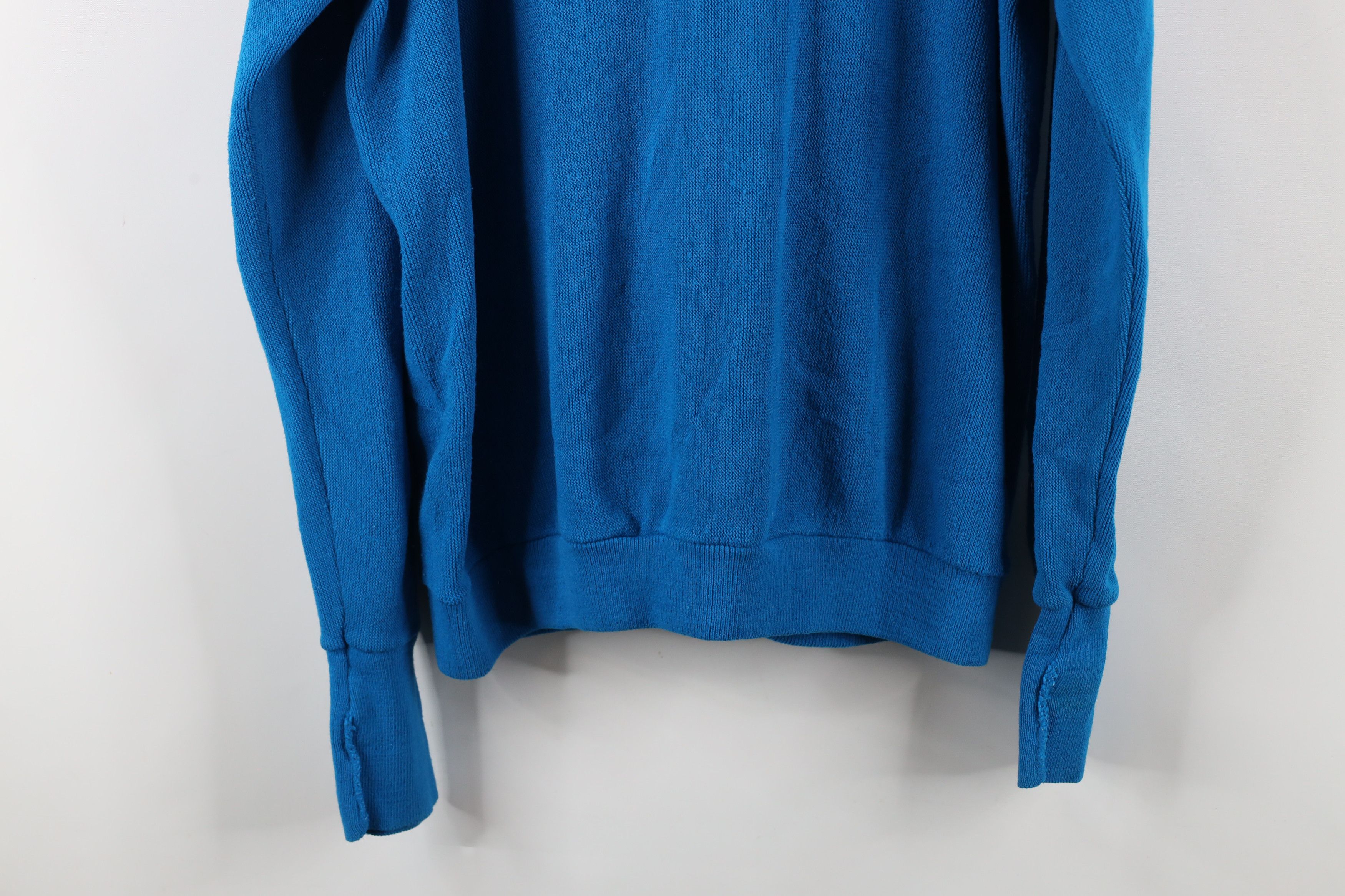 Vintage Vintage 60s 70s Streetwear Knit Cardigan Sweater Blue USA Size US XXL / EU 58 / 5 - 11 Thumbnail