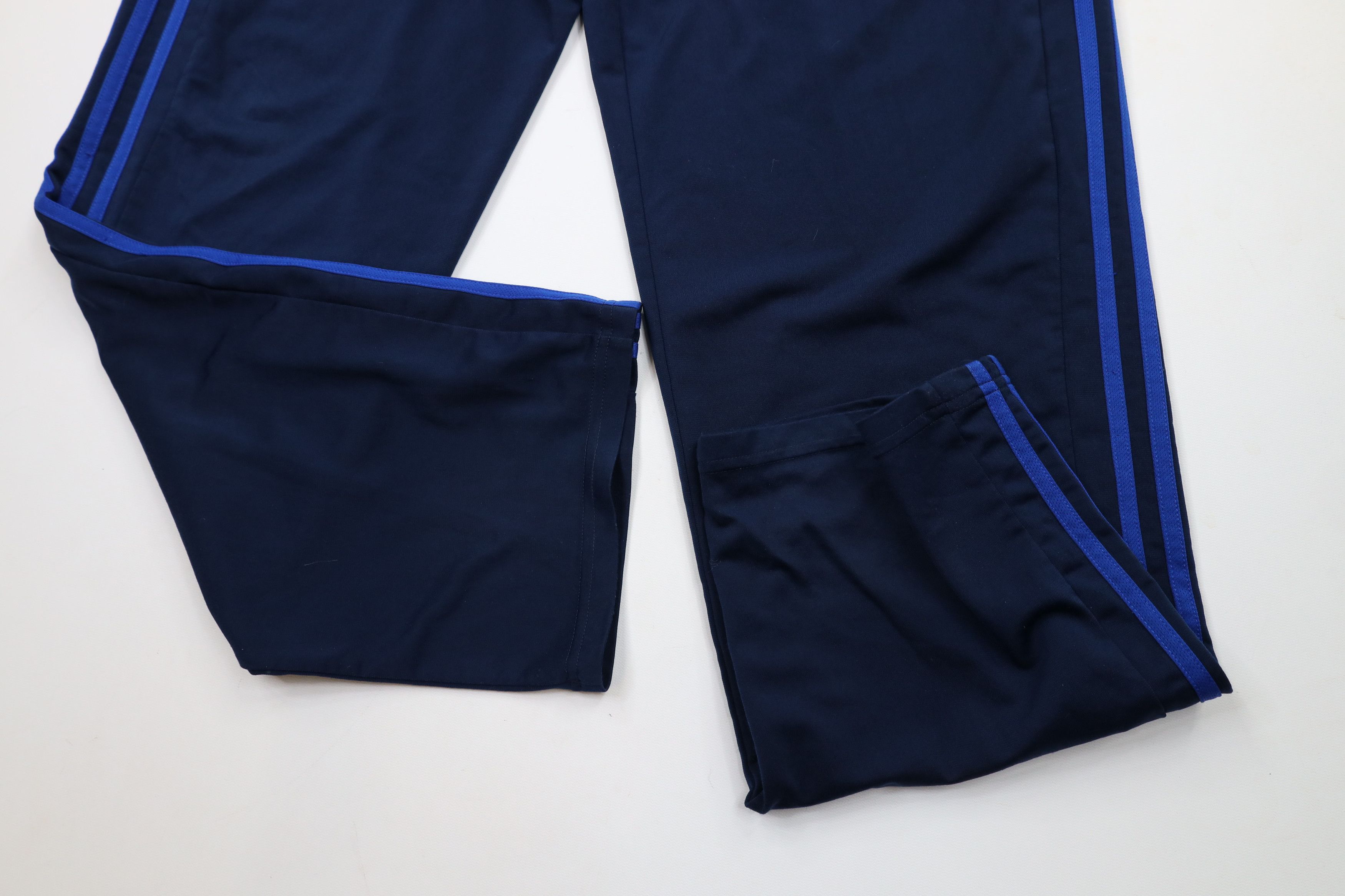 Adidas × Vintage Vintage Adidas Spell Out Striped Wide Leg Sweatpants Blue Size US 36 / EU 52 - 6 Thumbnail