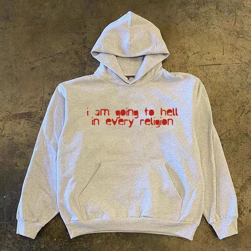 Japanese Brand × Vintage Gray street retro dancer print loose y2k hoodie Size US L / EU 52-54 / 3 - 2 Thumbnail