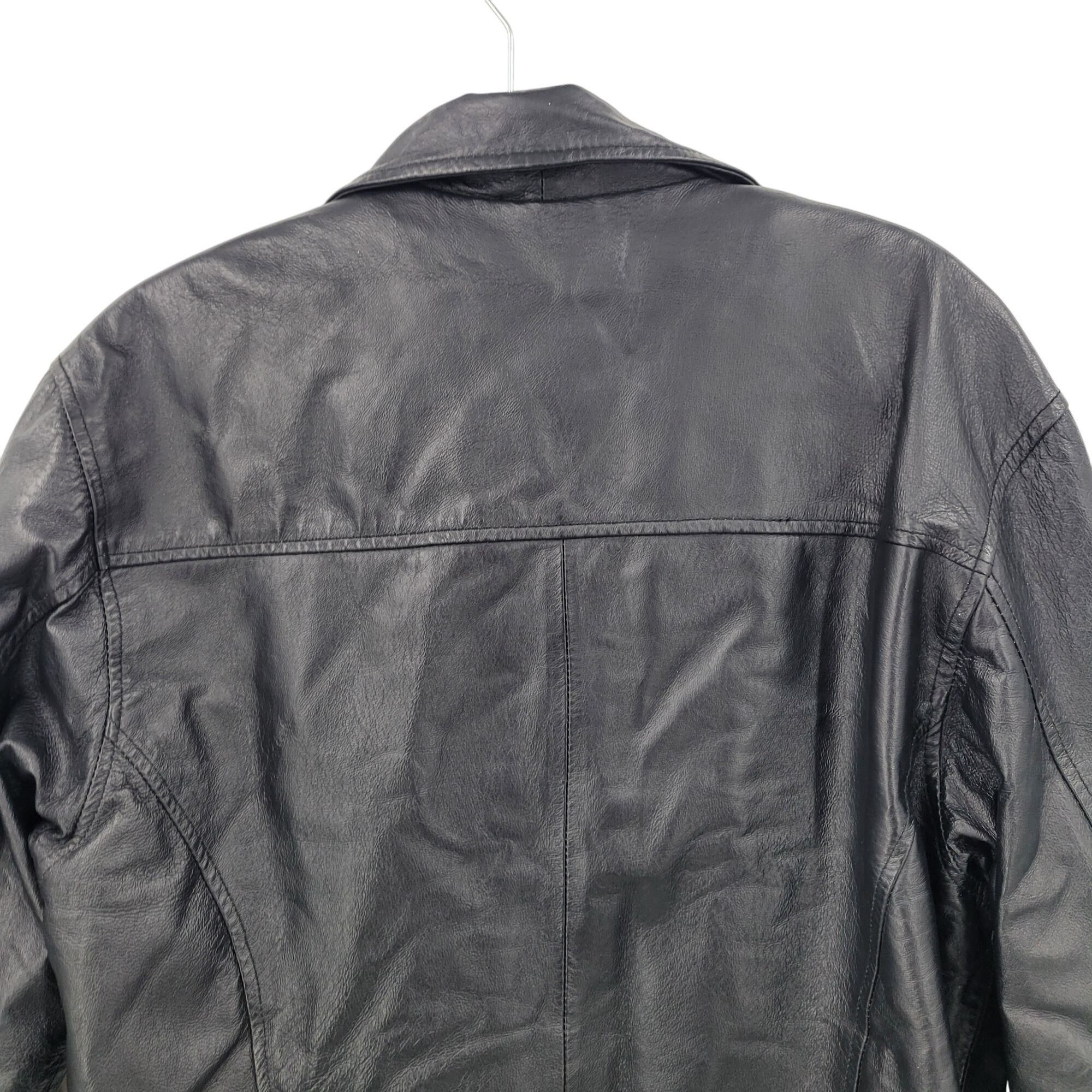 Vintage Genuine Leather Black Jacket Sz S Zip Out Faux Fur Lining Wi Size US S / EU 44-46 / 1 - 7 Thumbnail
