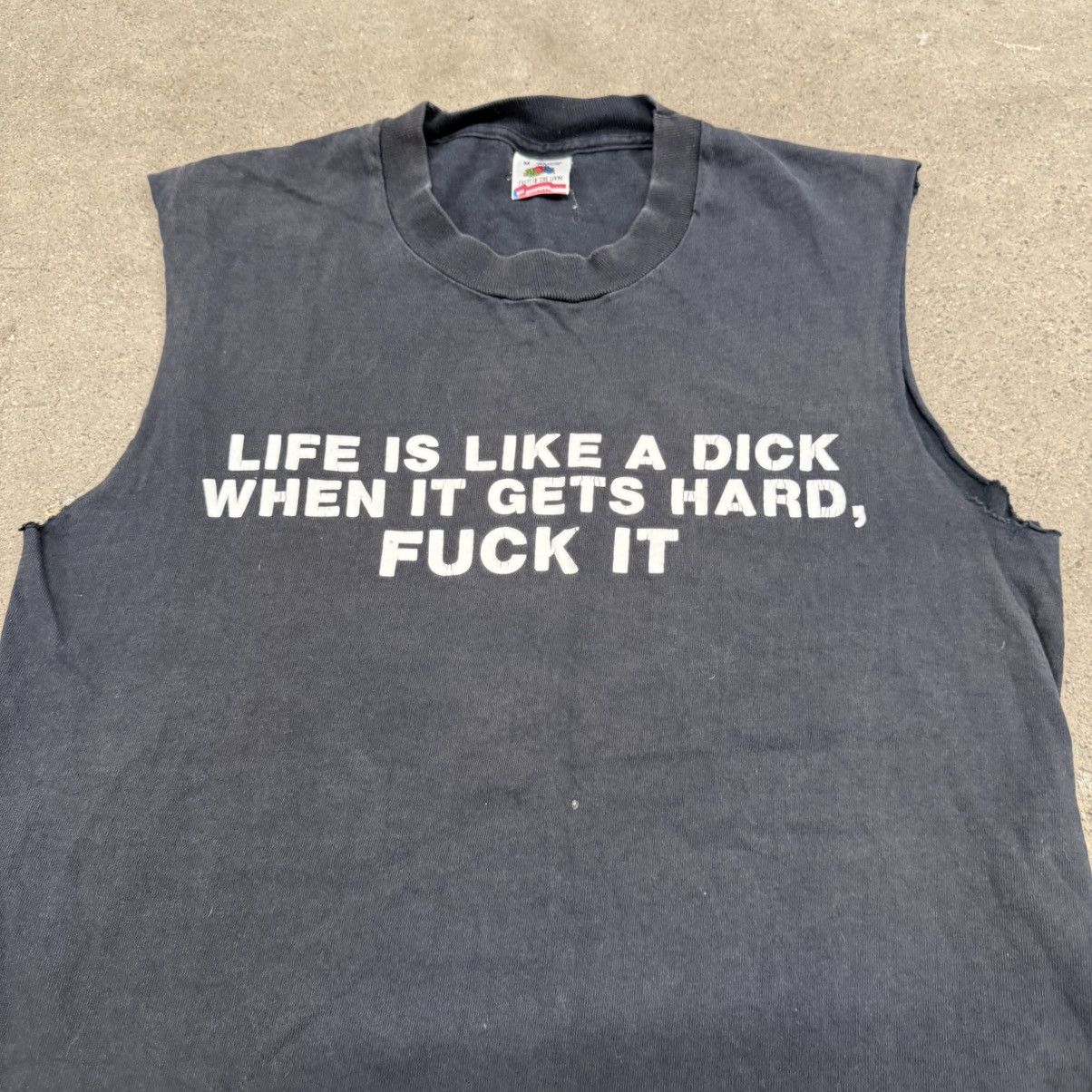Vintage VINTAGE 90s ARCHIVE STYLE FUCK IT PUNK GRUNGE TANK TOP Size US M / EU 48-50 / 2 - 3 Thumbnail