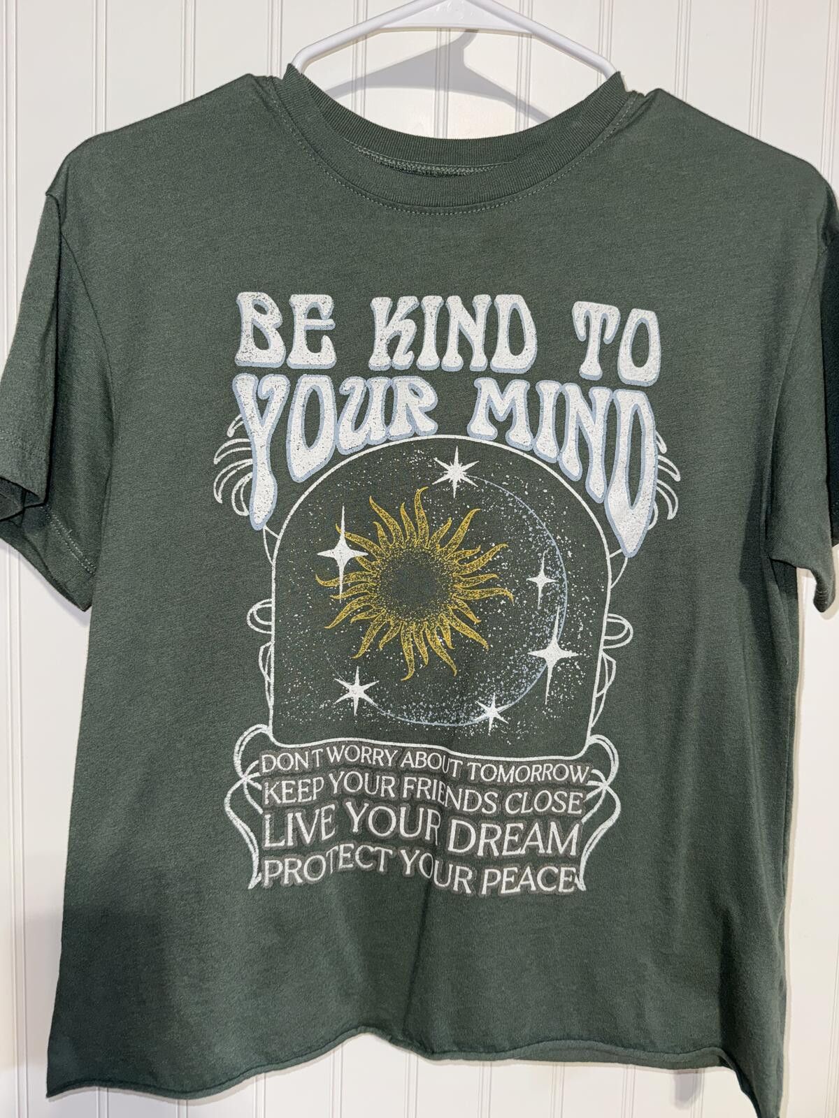Awake NY AWAKE Be Kind To Your Mind Celestial Graphic Tee Green S Size S / US 4 / IT 40 - 1 Thumbnail