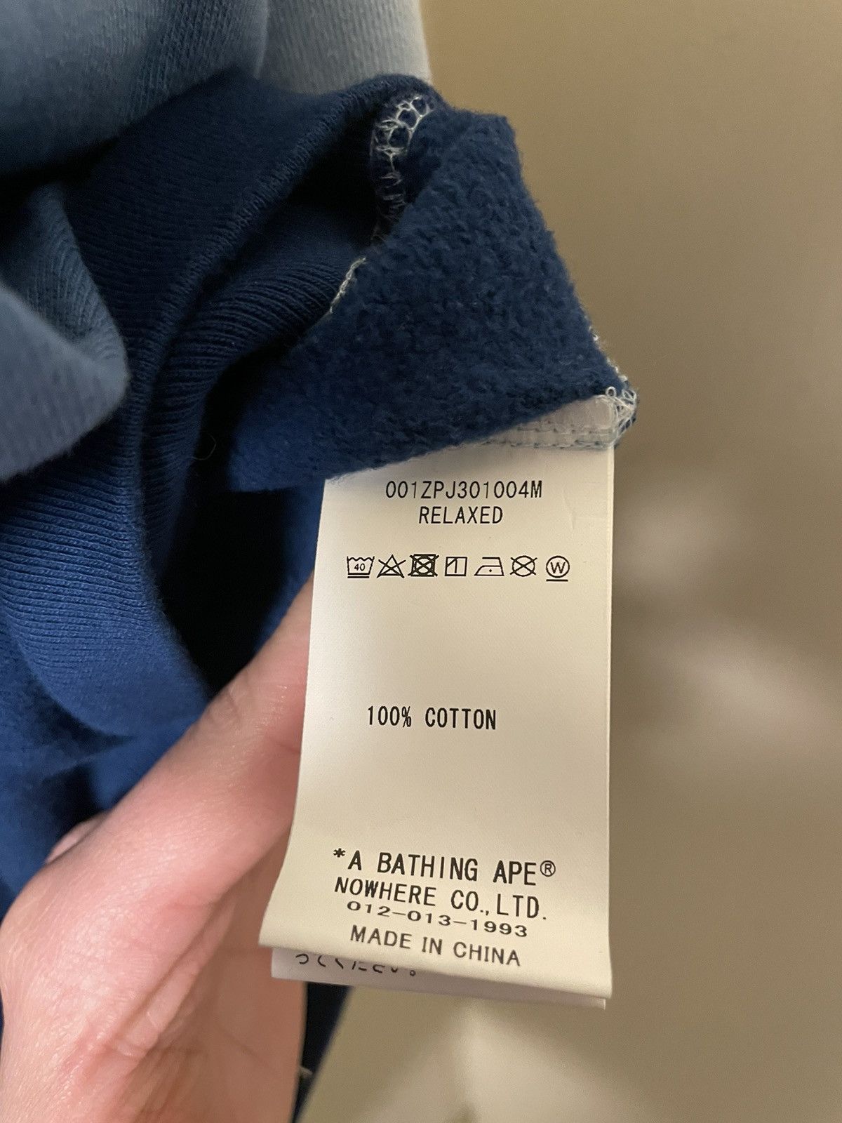 Bape Bathing ape college logo gradient blue Size US M / EU 48-50 / 2 - 8 Thumbnail