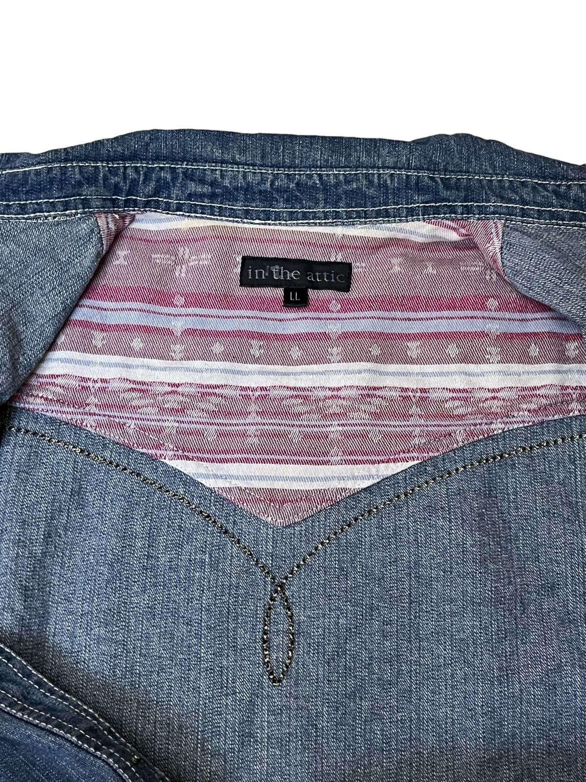 In The Attic SICK🔥IN THE ATTIC VIRGINIA BEACH BUTTON UP DENIM SHIRT Size US M / EU 48-50 / 2 - 4 Thumbnail