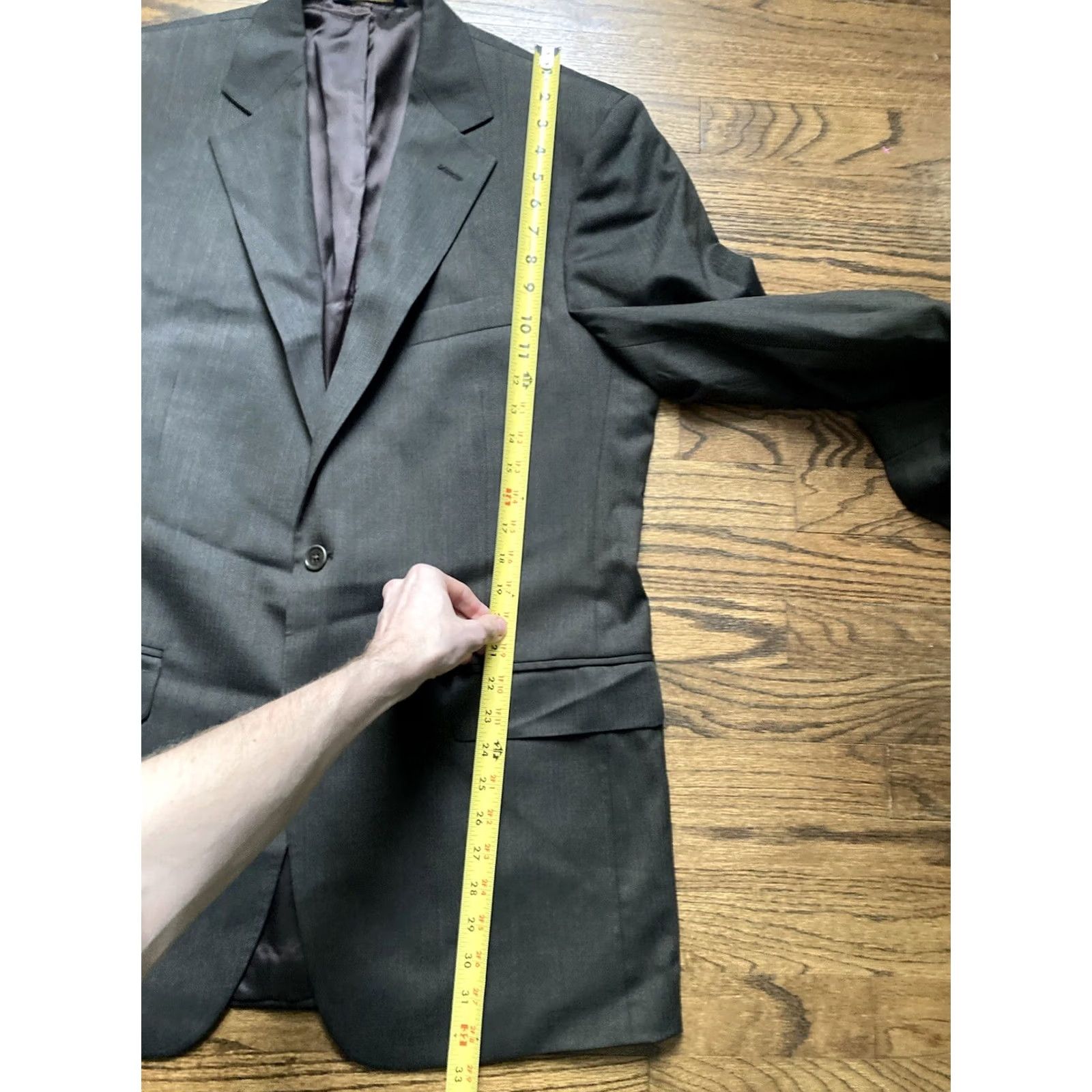 Brooks Brothers Brooks Brothers Blazer Mens 41L Dark Brown Stretch Wool Blend Sport Coat Size 42R - 6 Thumbnail