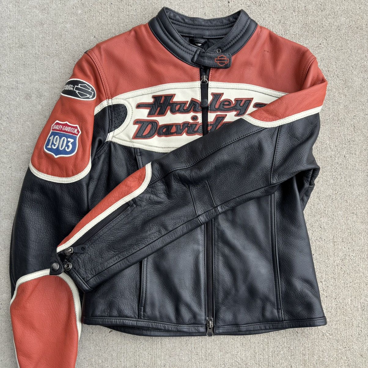 Harley Davidson Vintage Y2K Harley Davidson Leather Biker Jacket Size S / US 4 / IT 40 - 3 Thumbnail