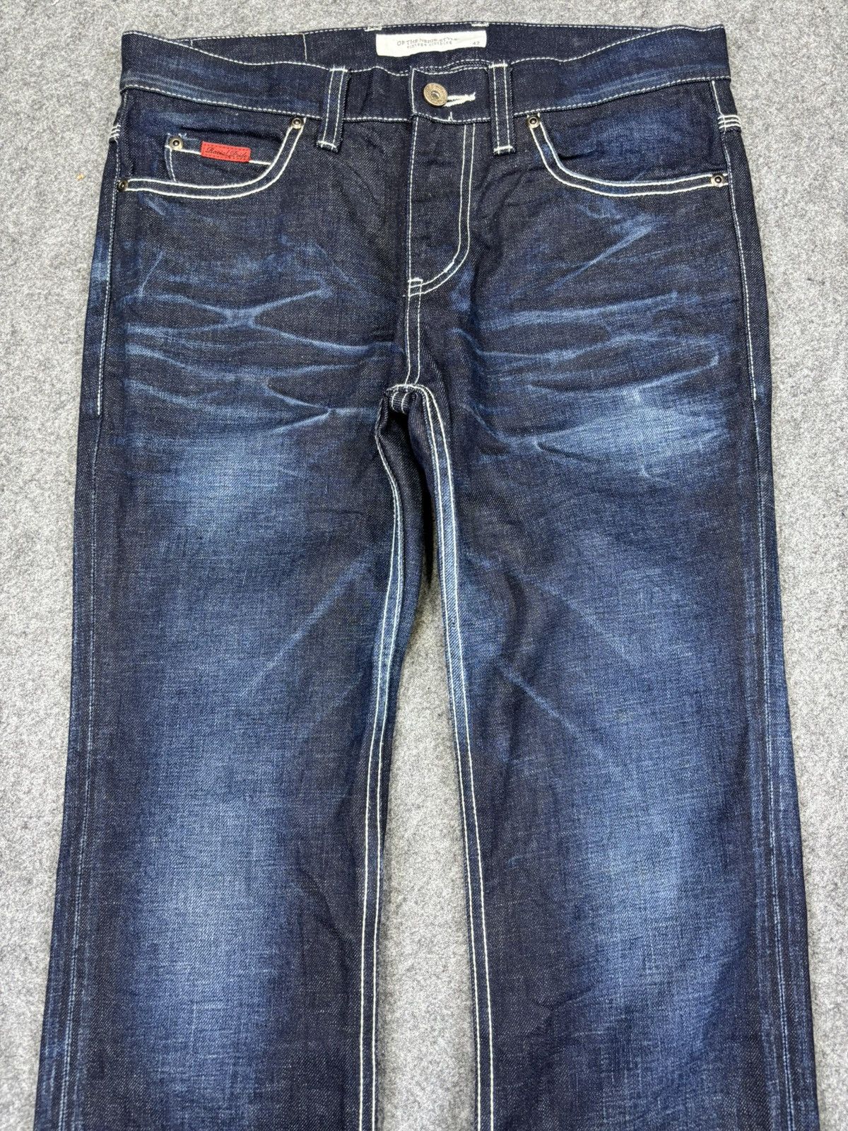Japanese Brand 💥Flare💥Insane Style Of The Niege Raw Fades Denim K19 Size US 32 / EU 48 - 3 Thumbnail