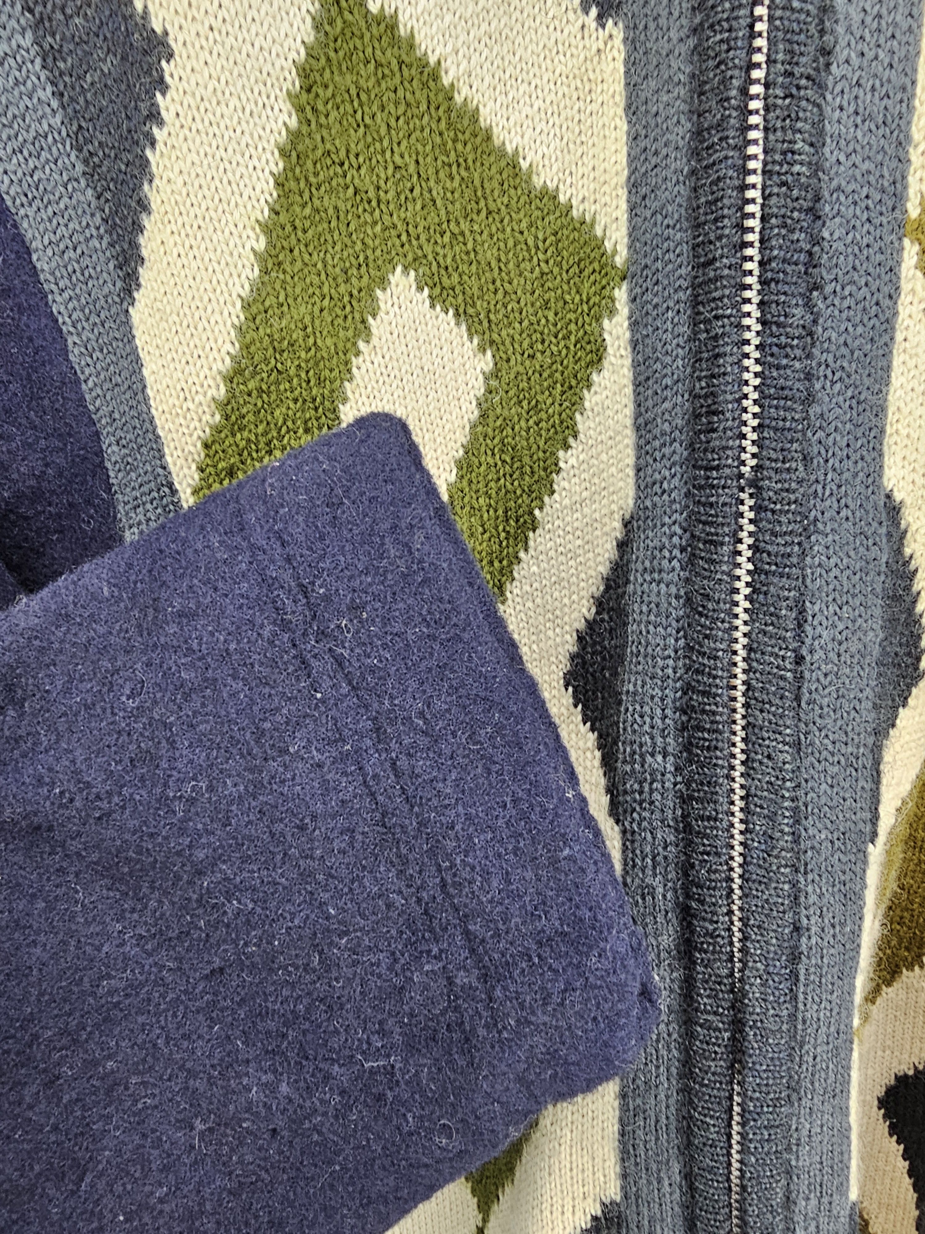 Mr. Junko Vintage MR. JUNKO Jeans Knit Wool Retro Style Jacket J0117 Size US L / EU 52-54 / 3 - 7 Thumbnail