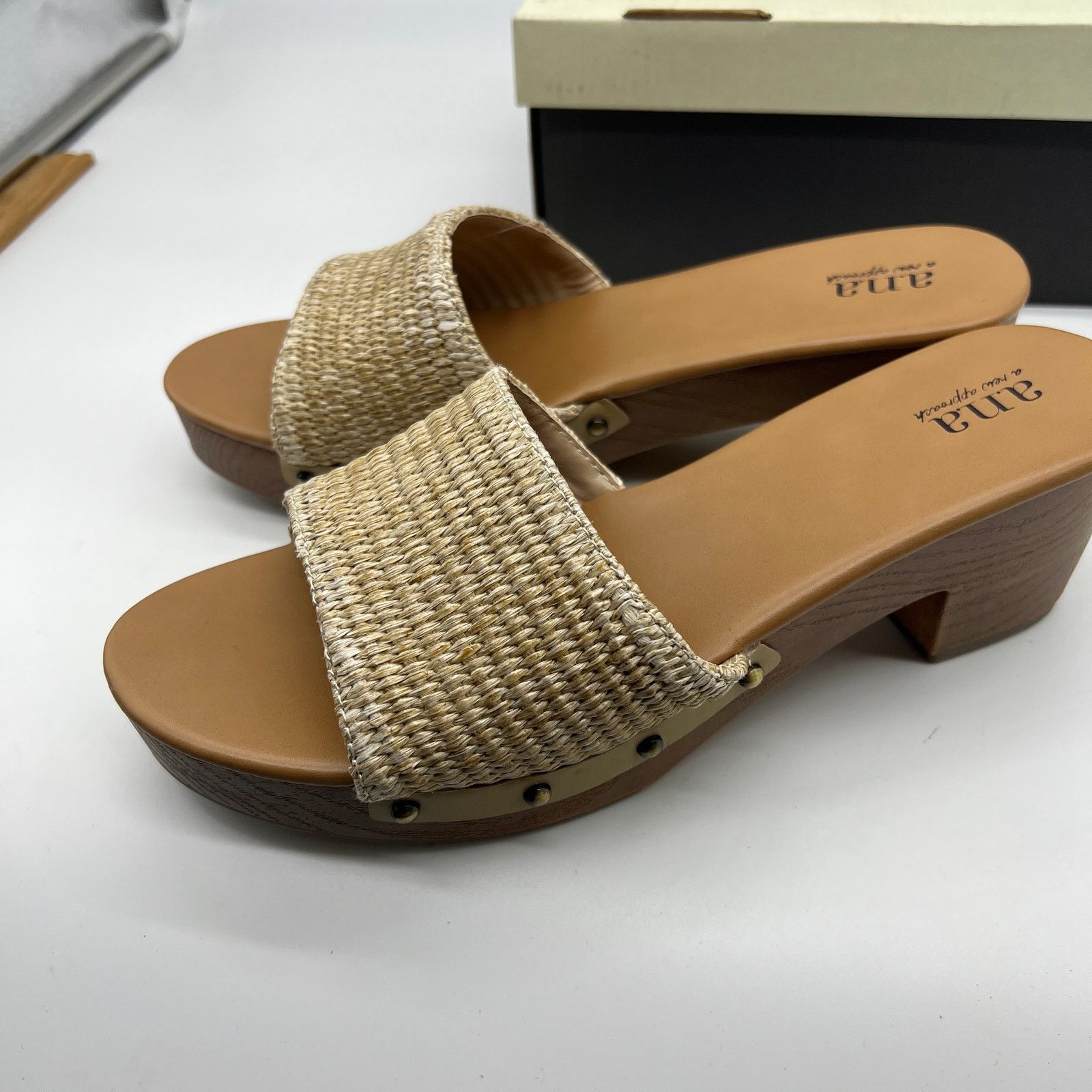Other a.n.a. Women Shoes Robinson Casual Heel Natural Color Size US 10 / IT 40 - 2 Thumbnail