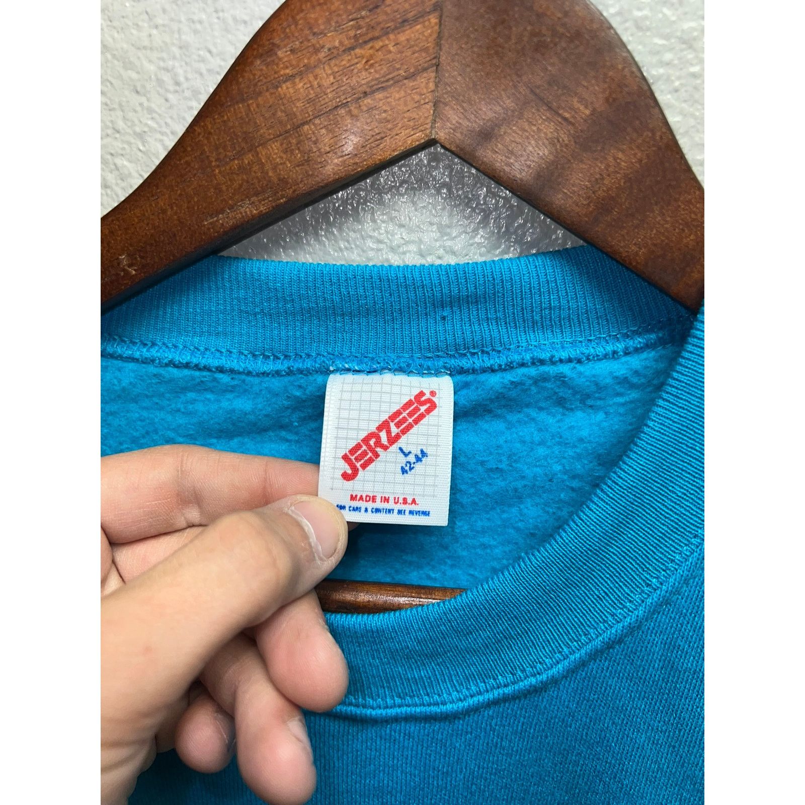 Vintage Vintage Blue Blank Sweatshirt Crewnwck NWT 50/50 VTG Large Size US L / EU 52-54 / 3 - 5 Thumbnail