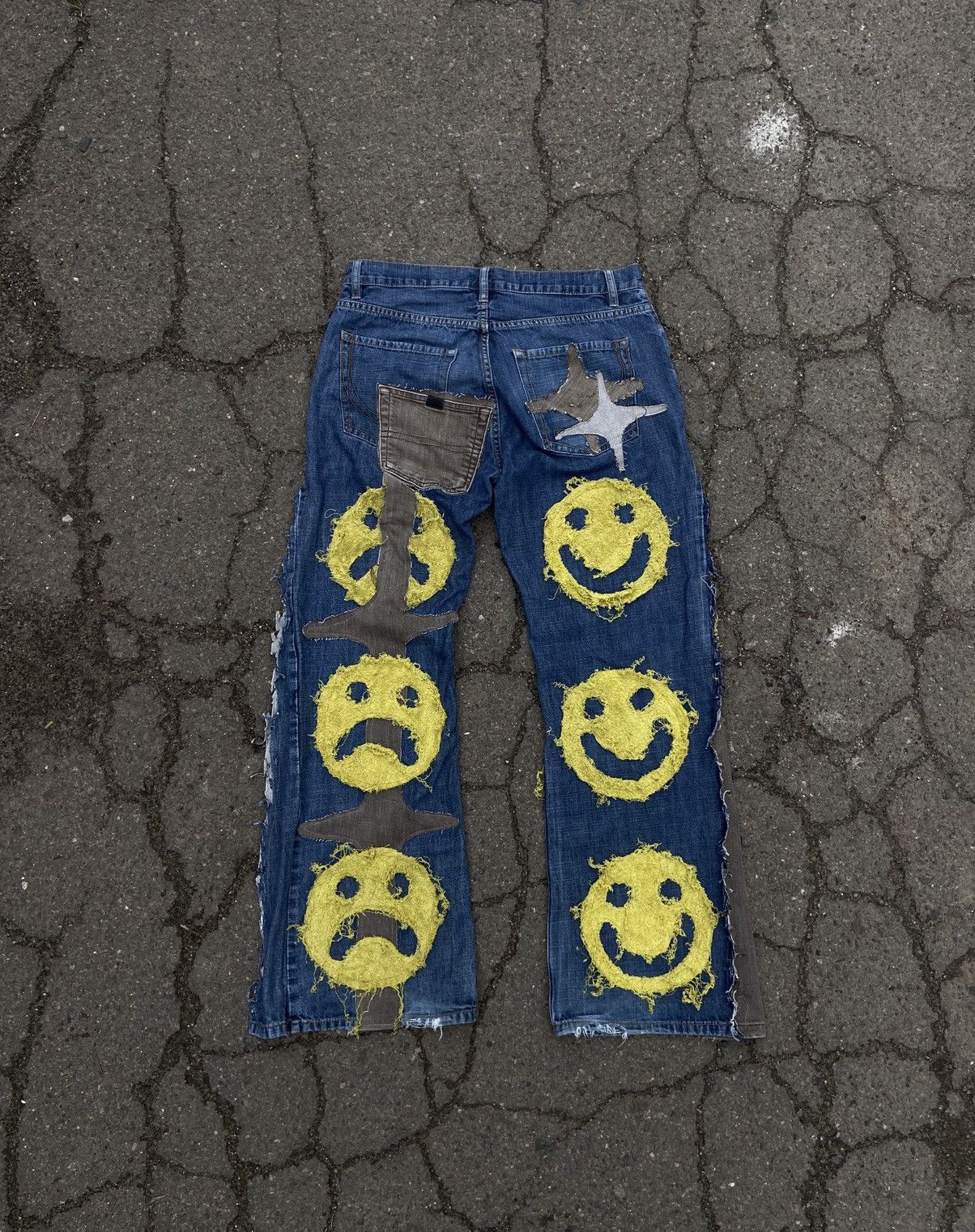 Handmade × Japanese Brand × Vintage Upcycled Jeans Size US 33 - 1 Thumbnail