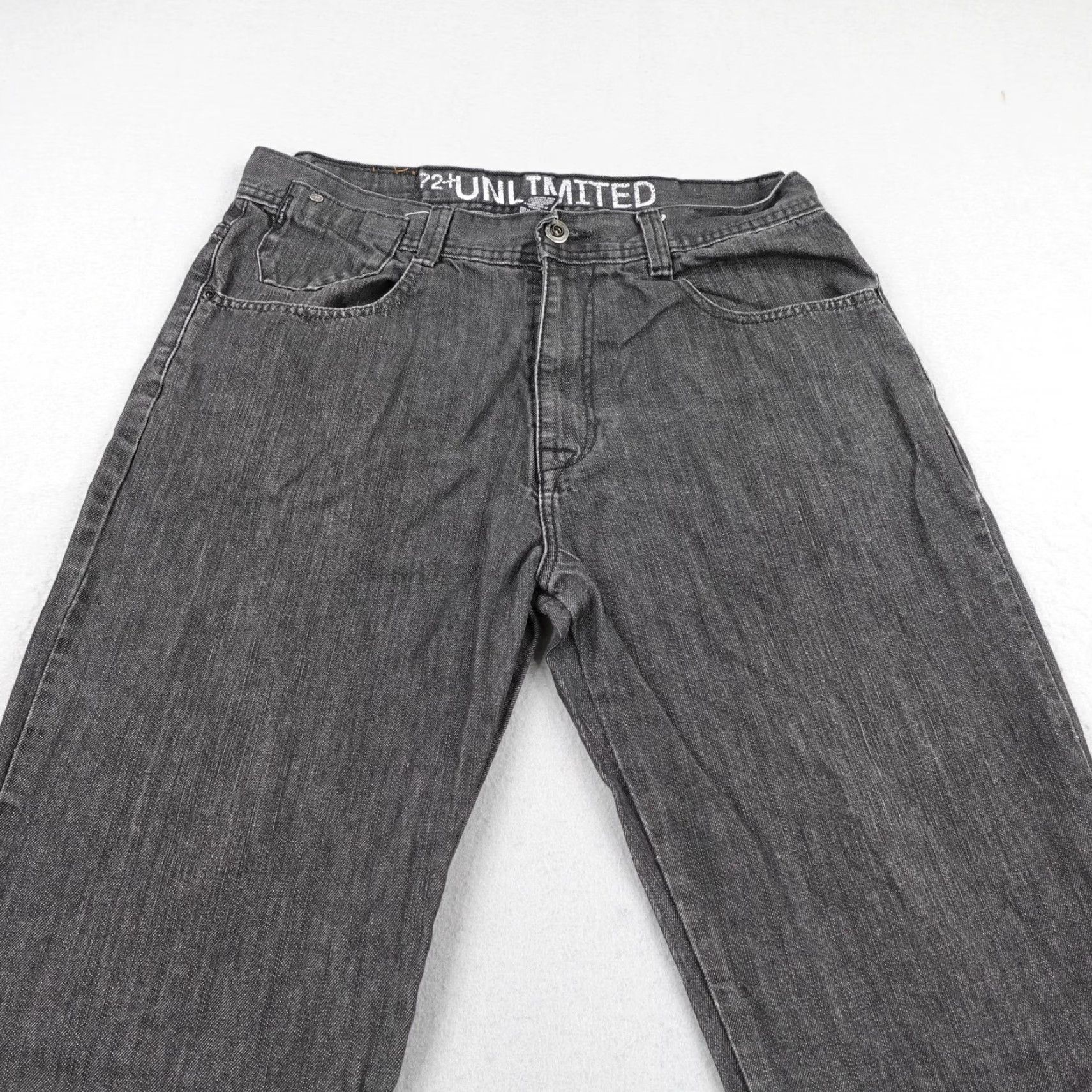Ecko Unltd. VINTAGE Ecko Unltd Jeans Mens 34x32 Gray Denim Loose Relaxed Baggy Hip Hop Y2K Jeans Mens Gray Denim Baggy Hip Hop Vintage Size US 34 / EU 50 - 2 Thumbnail